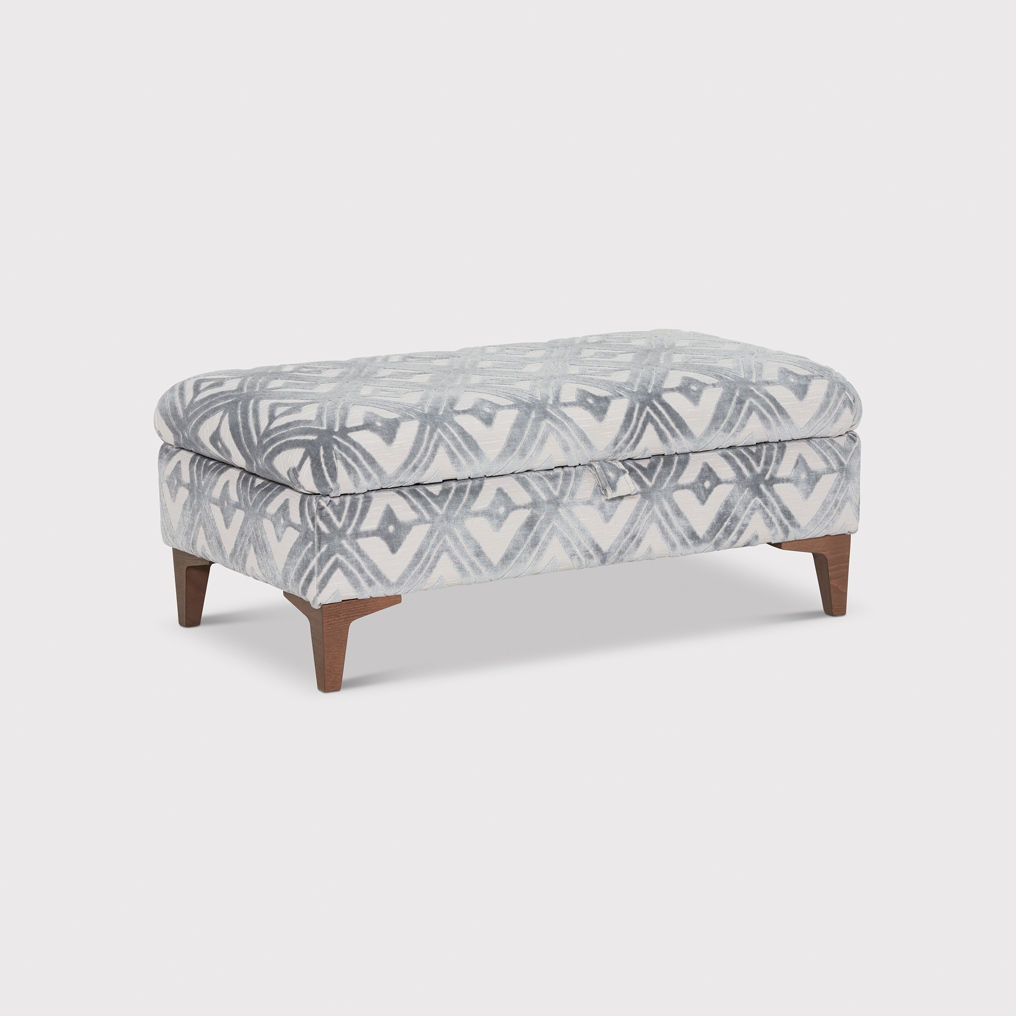 Dandridge Legged Ottoman, Grey Fabric | Barker & Stonehouse