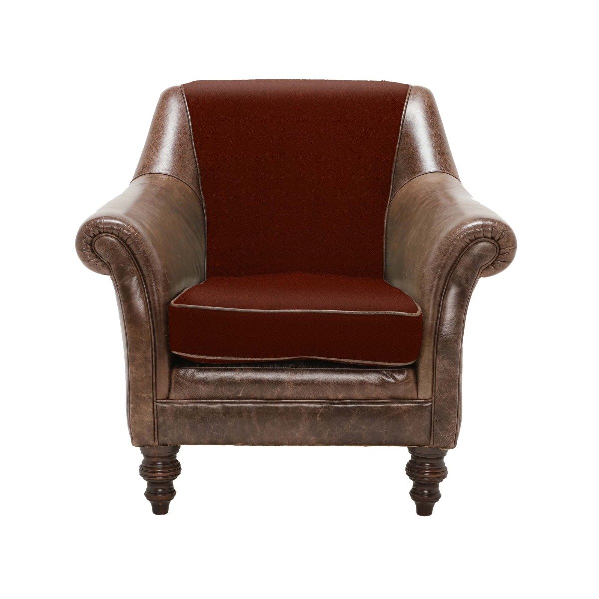 Tetrad Harris Tweed Dalmore Accent Chair, Brown Fabric | Barker & Stonehouse