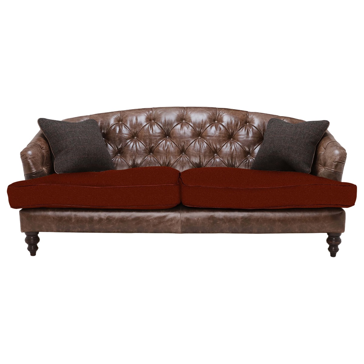 Tetrad Harris Tweed Dalmore Midi 3 Seater Sofa, Brown Fabric | Barker & Stonehouse