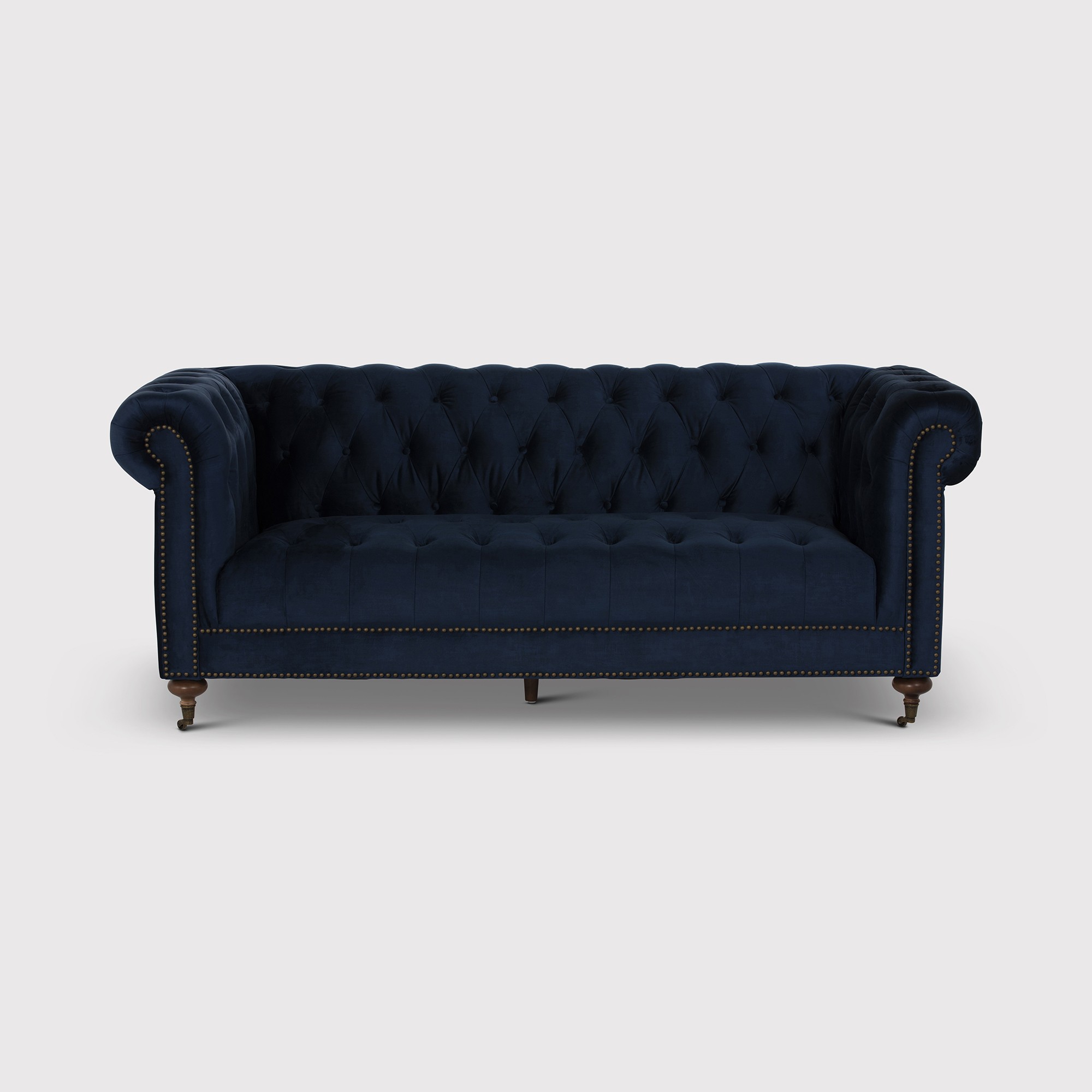 Navy velvet chesterfield deals