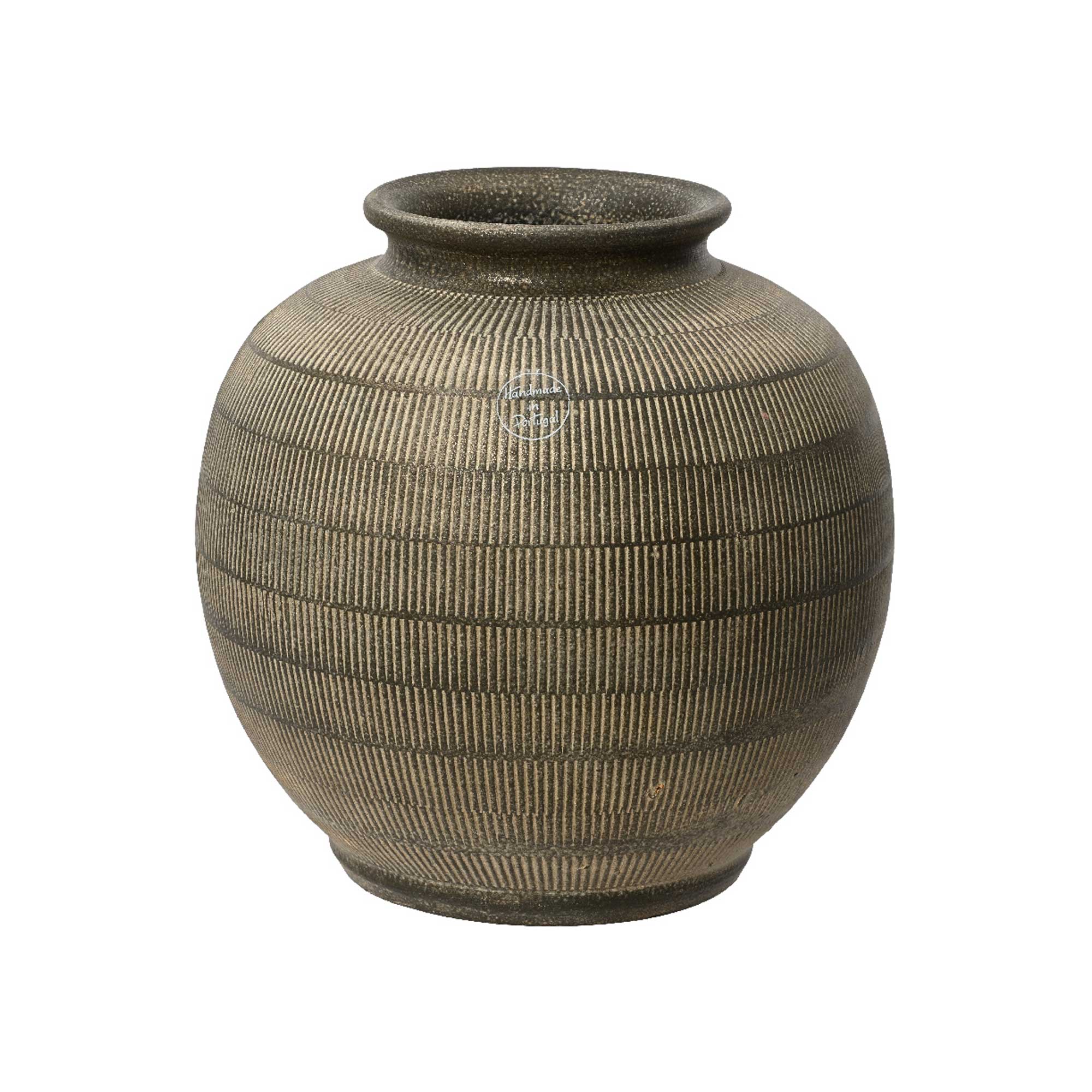 Round Dark Urn Vase, Brown | Barker & Stonehouse