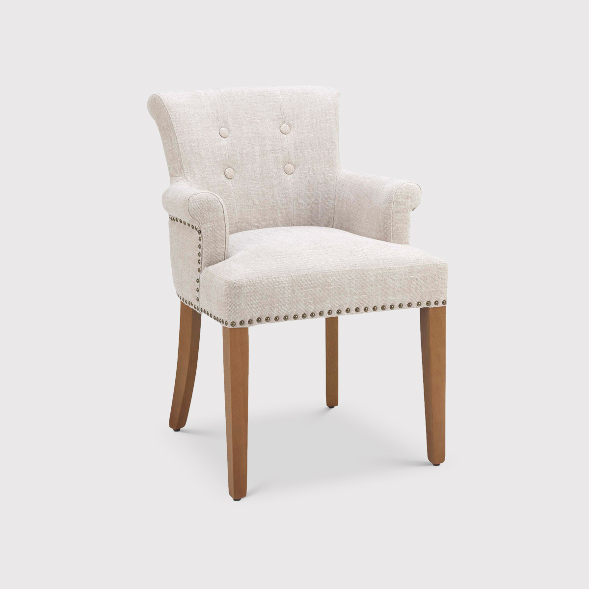 Eichholtz Key Largo Dining Dining Chair With Arms With Arm Off-White Linen | Barker & Stonehouse