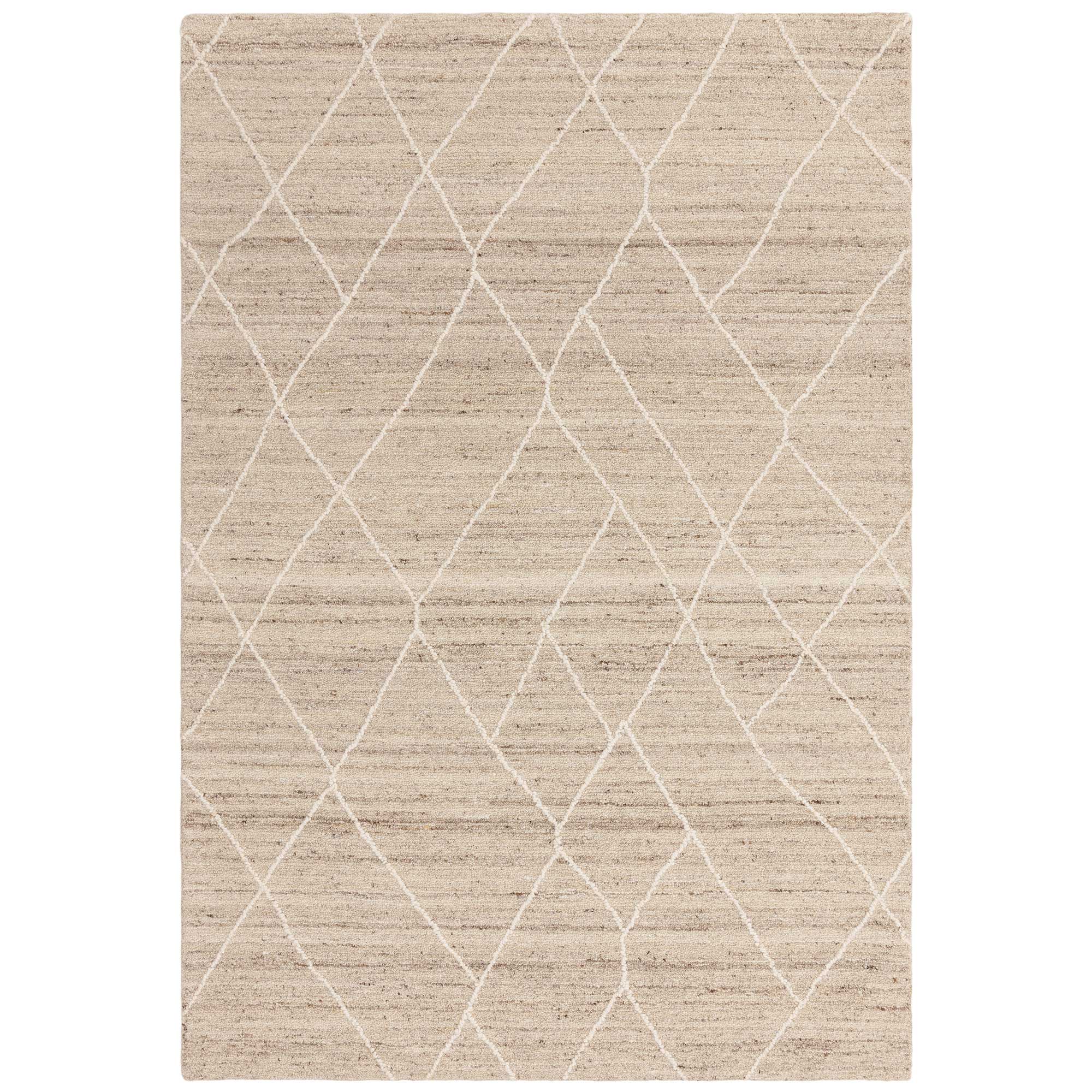 Elin 120X170cm Rug Natural, Square, Neutral 100% Wool | Barker & Stonehouse