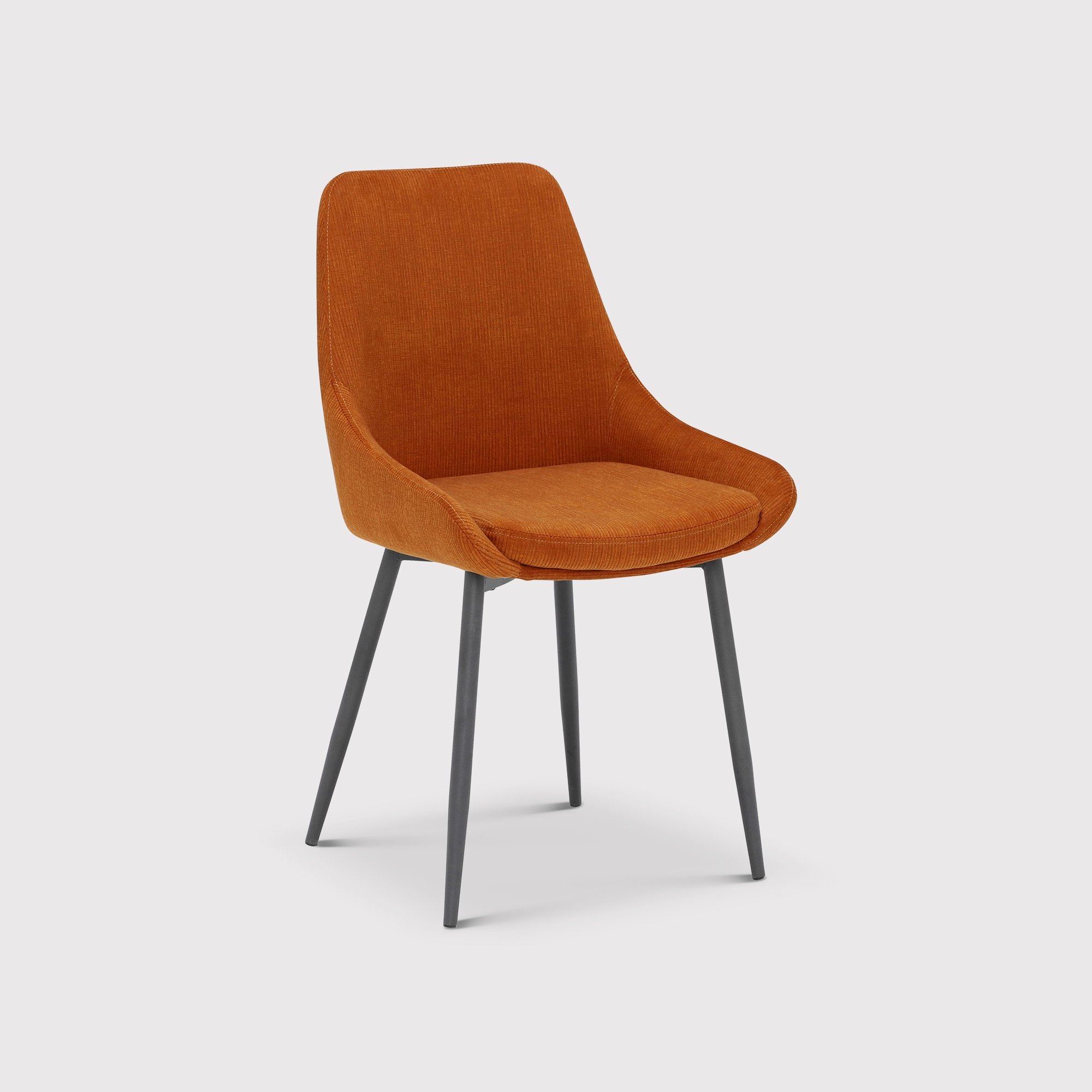Emmett Dining Chair, Orange Fabric | Barker & Stonehouse