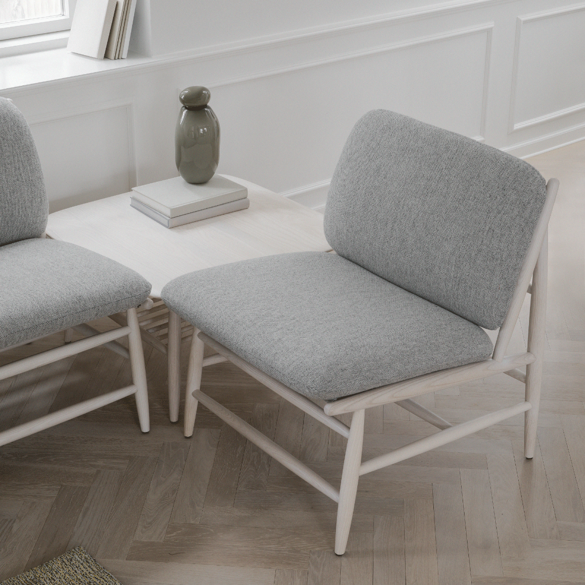 L.Ercolani Von Accent Chair, Grey | Barker & Stonehouse