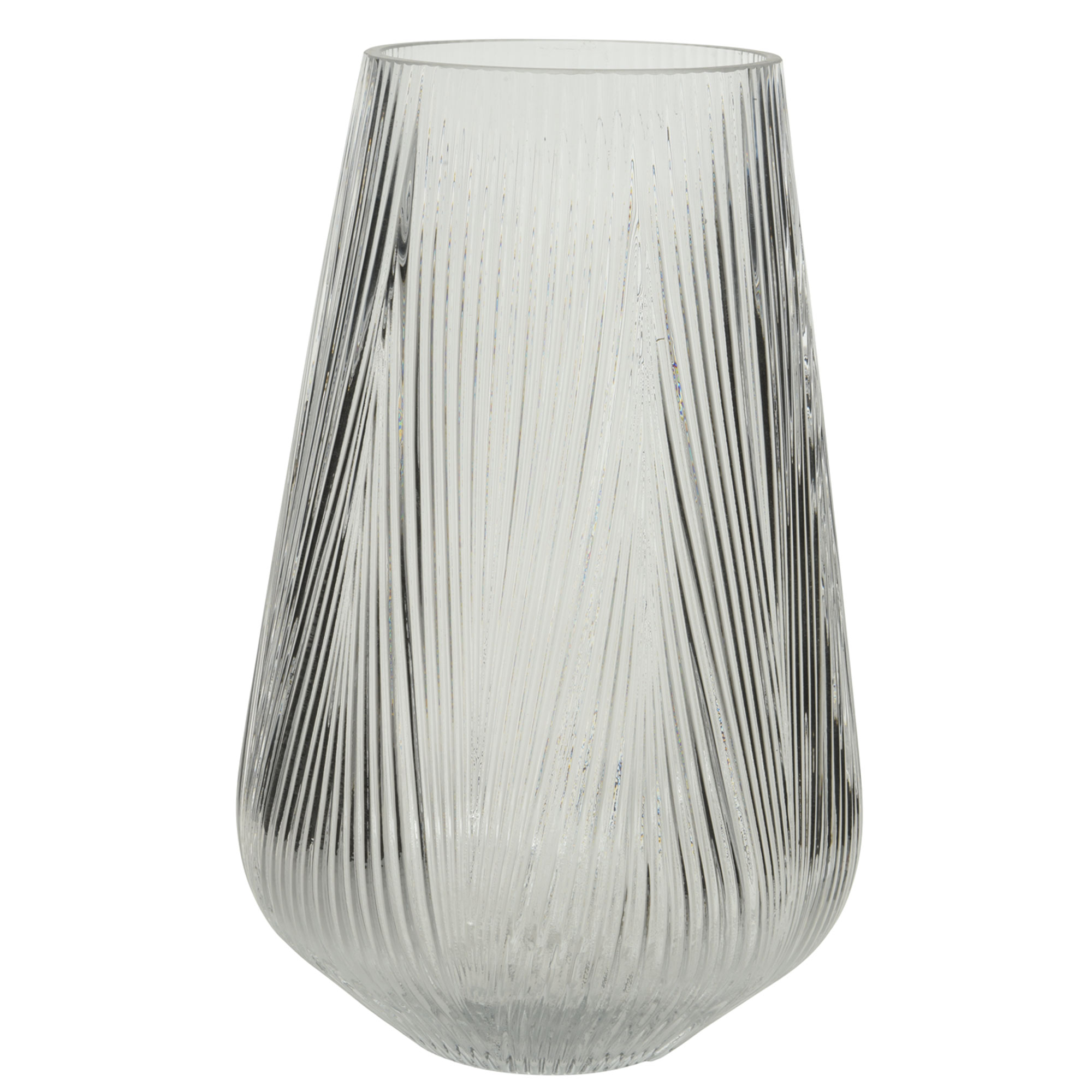 Etched Glass Vase, Neutral | Barker & Stonehouse