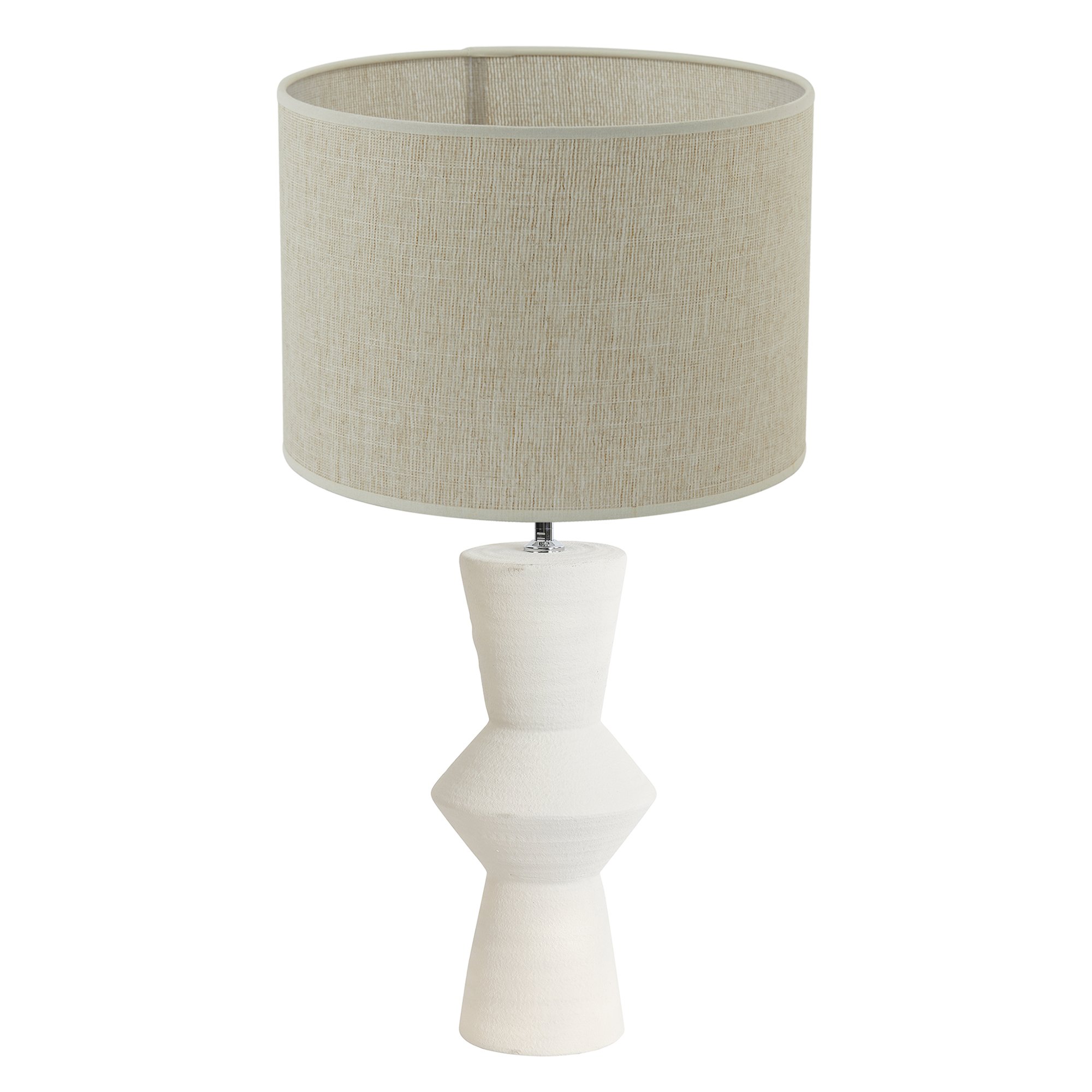 Ceramic Shaped Table Lamp, White | Barker & Stonehouse