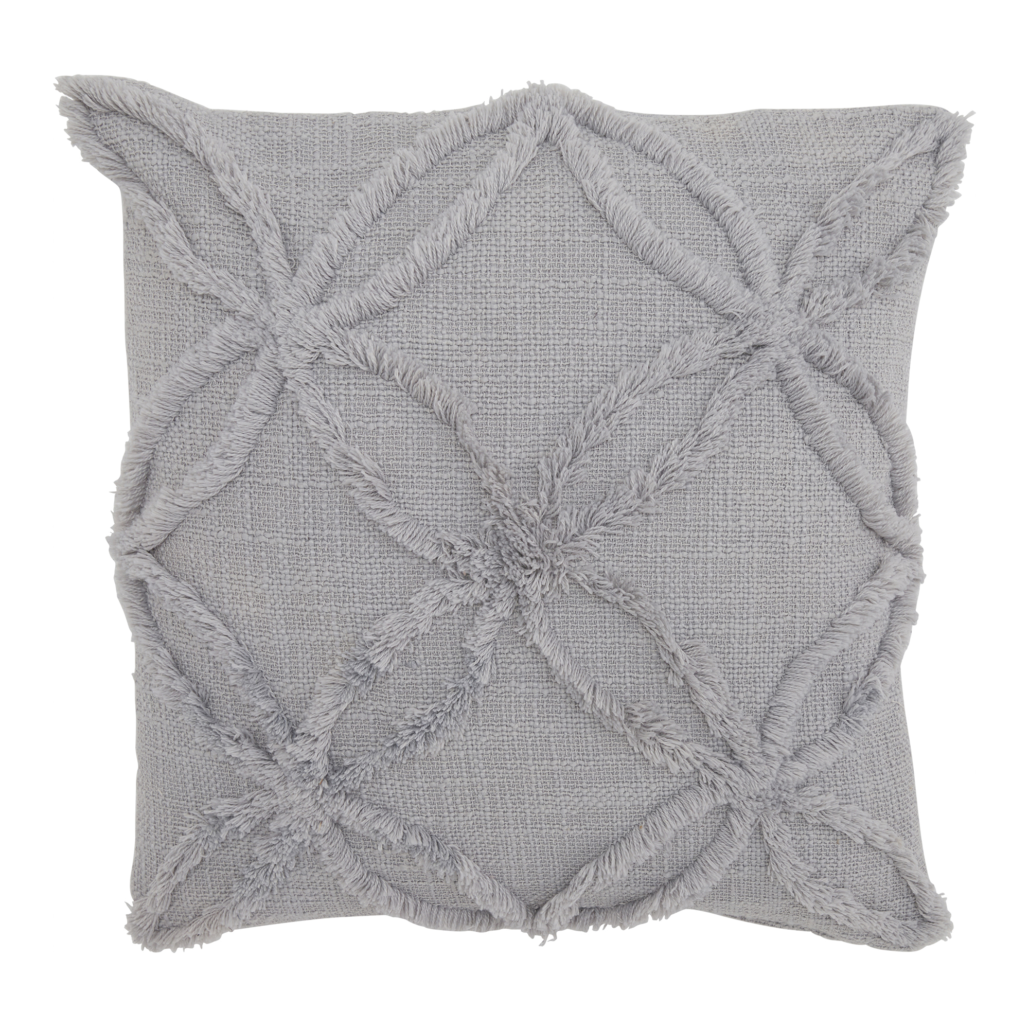 Flora Grey Recycled Plastic Cushion, Square Polyester | Barker & Stonehouse