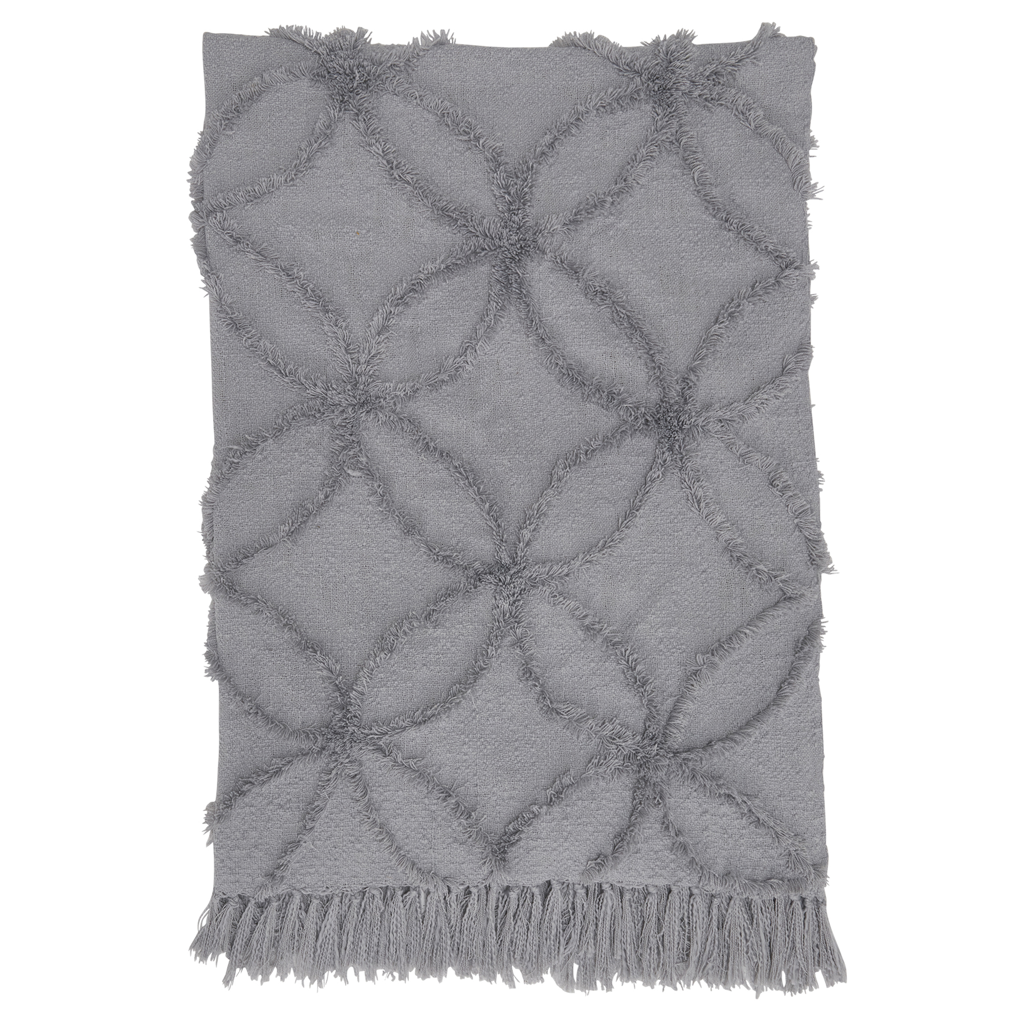 Flora Grey Recycled Plastic Throw Blanket | Barker & Stonehouse