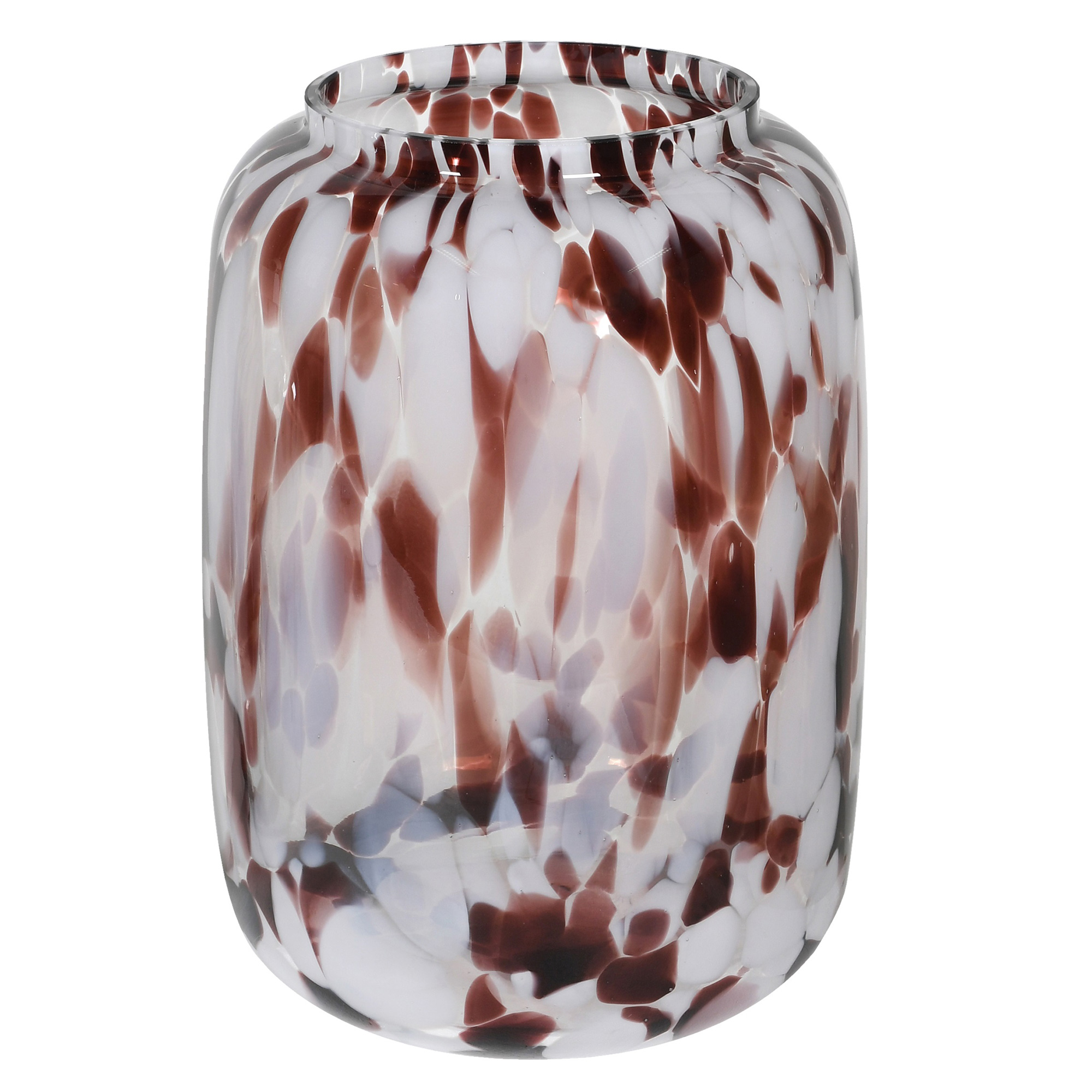 Flecked Glass Vase, White | Barker & Stonehouse
