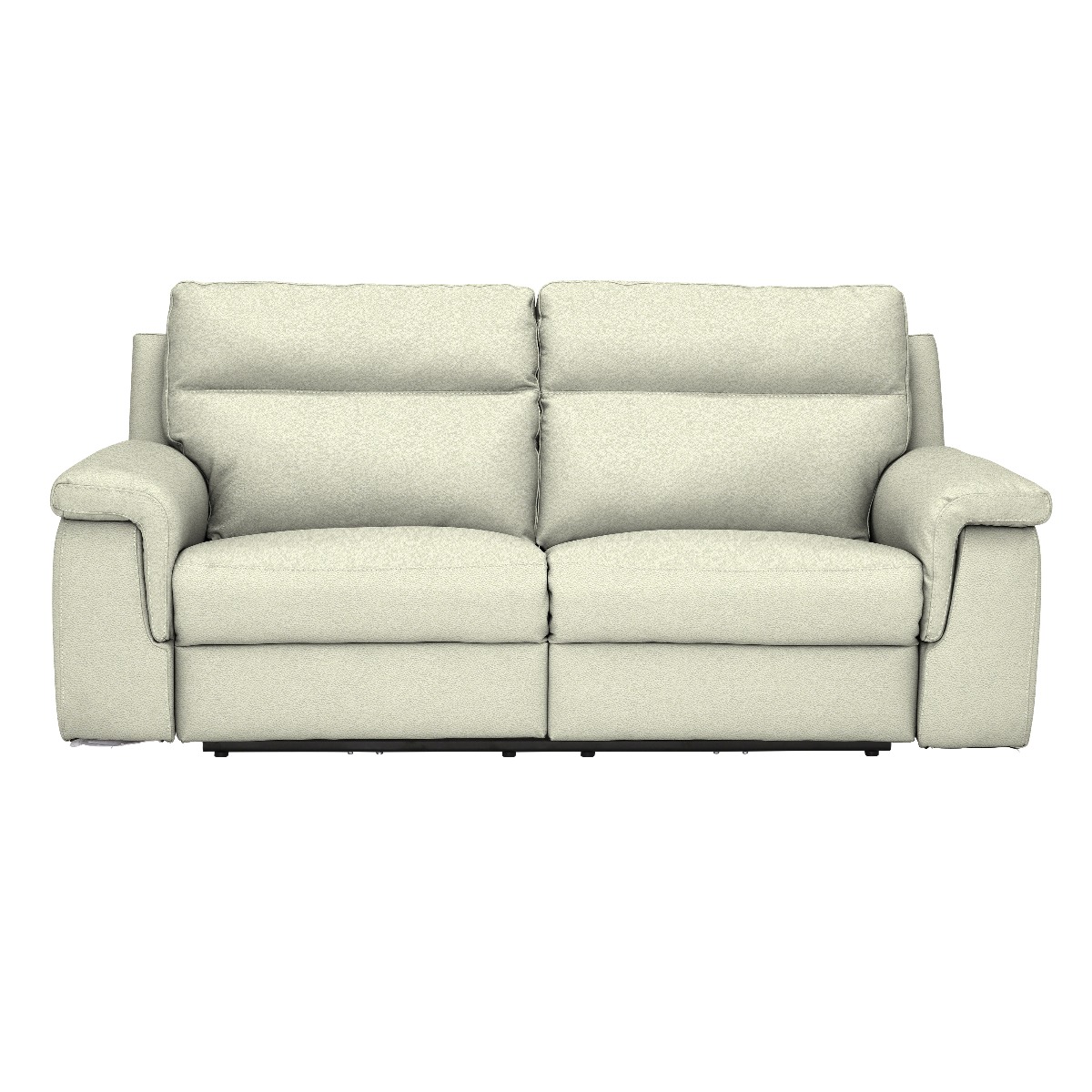 Fulton 3 Seater Sofa With 2 Electric Recliners, White | Barker & Stonehouse