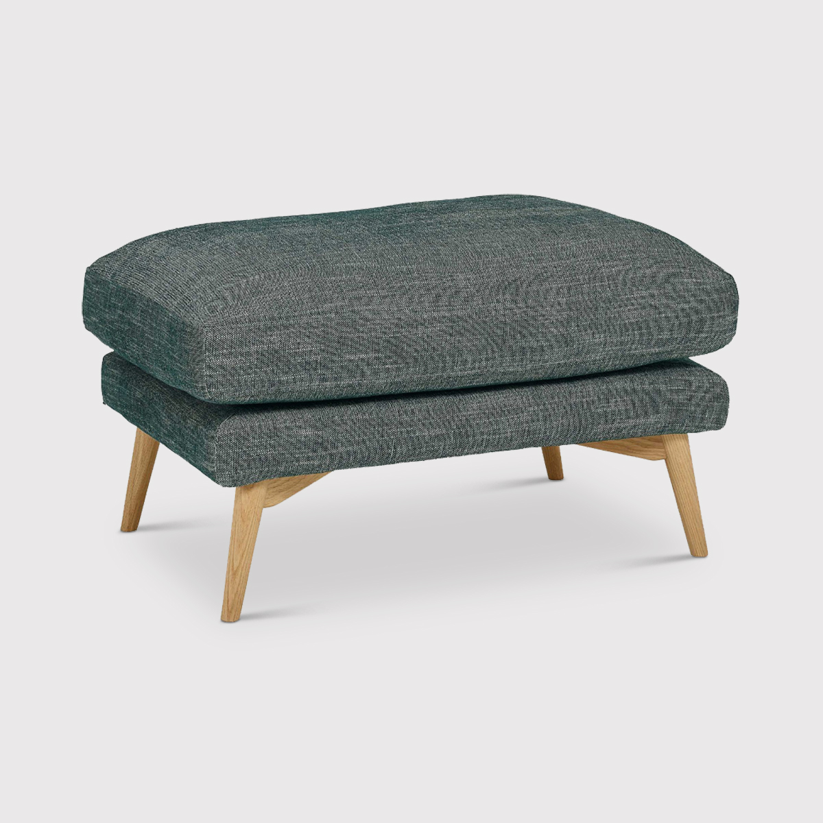 Ercol Forli Footstool, Grey Fabric | Barker & Stonehouse