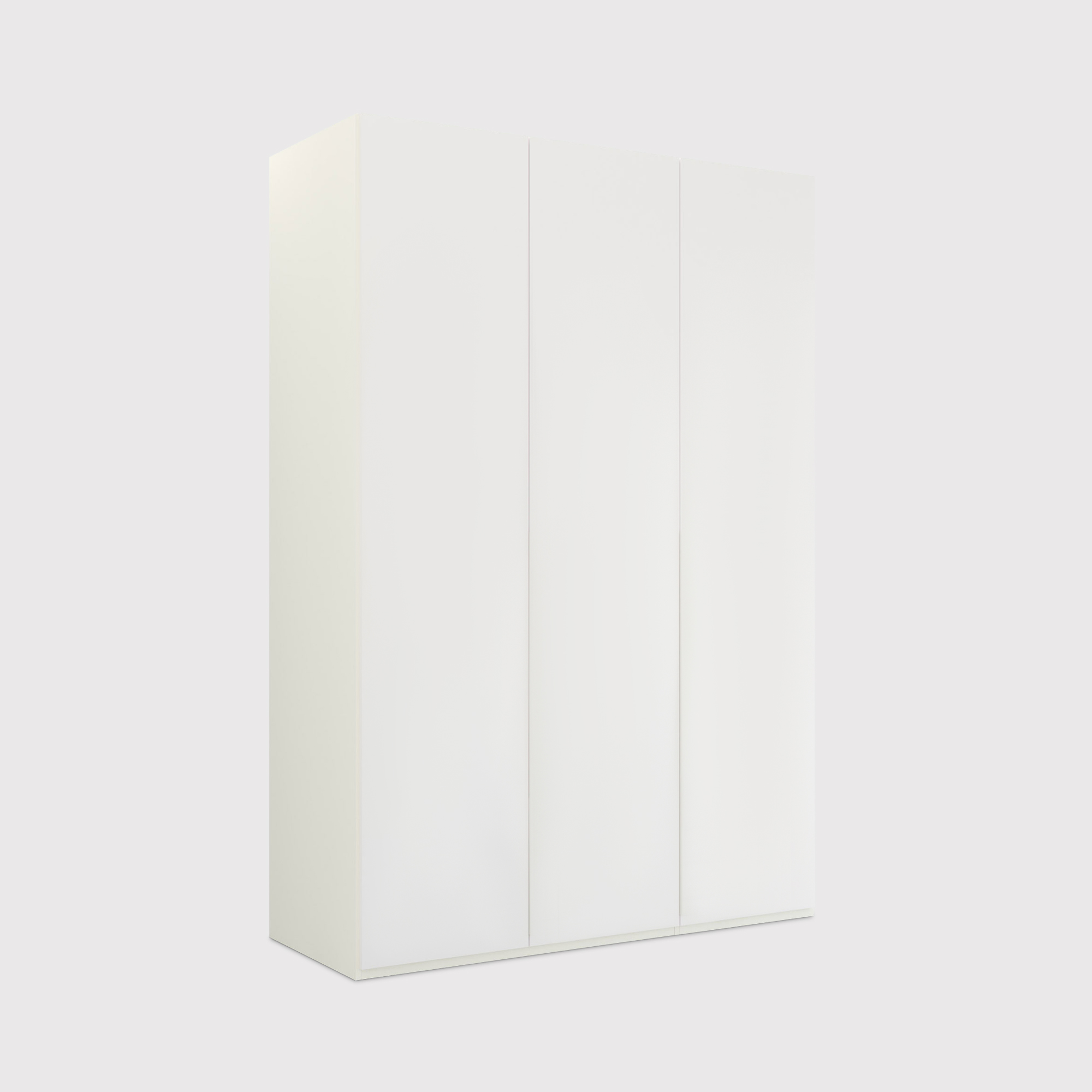Frans 3 Door Wardrobe 151cm, White | Barker & Stonehouse