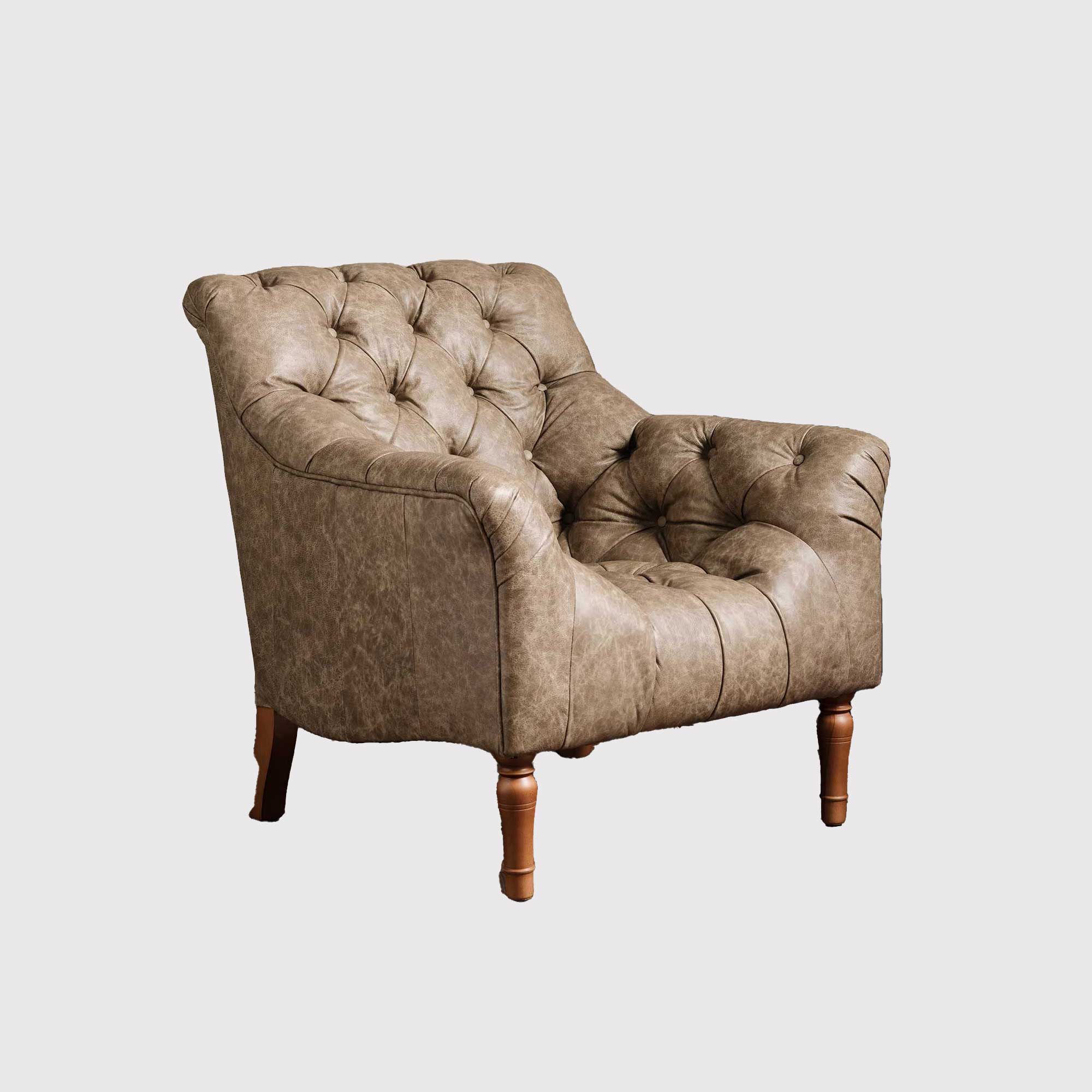 Forman Brown Leather Armchair Dune Stone Barker Stonehouse