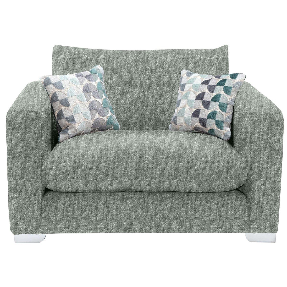 Fontella Snuggler Snuggle Chair, Blue Fabric | Barker & Stonehouse