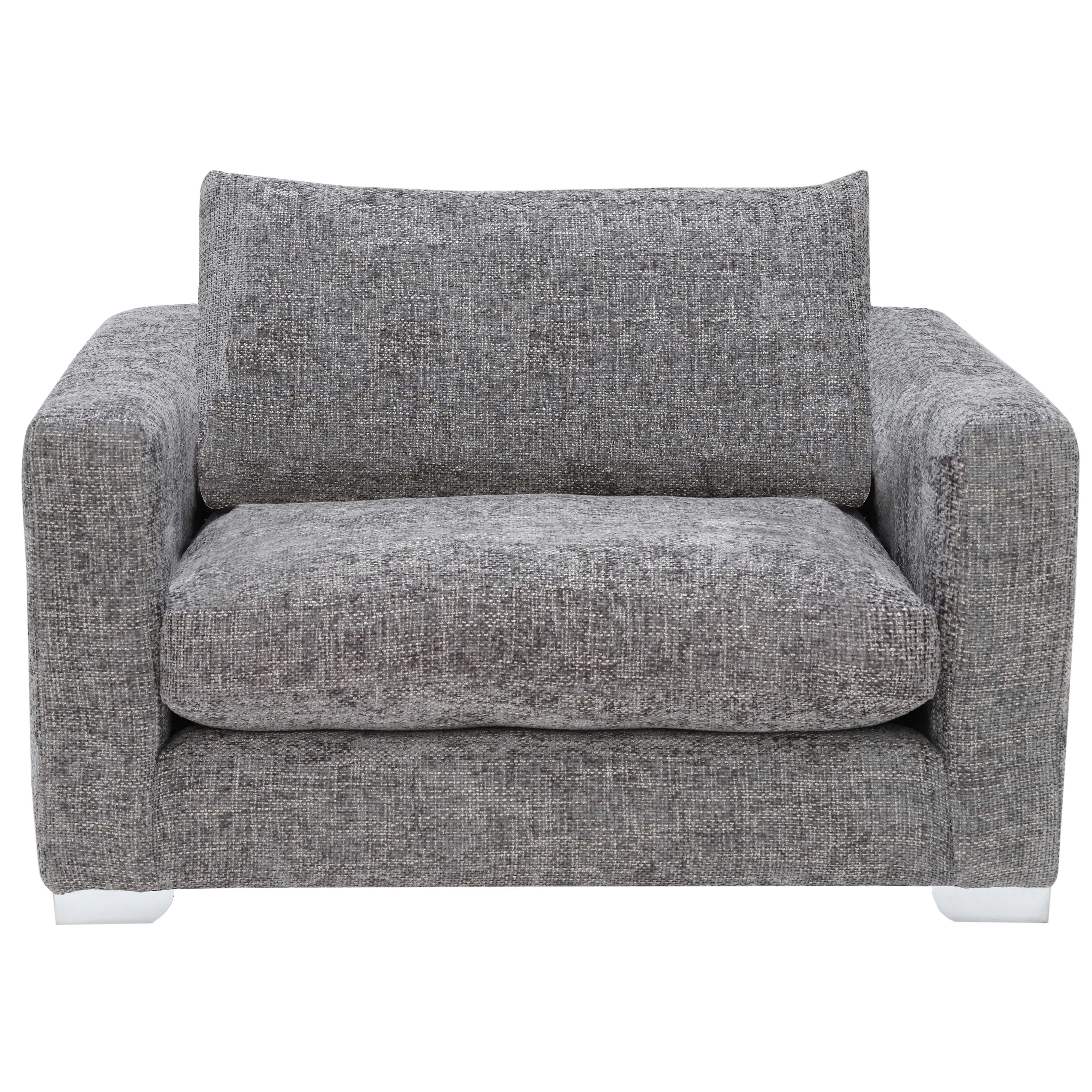Fontella Snuggler Snuggle Chair, Grey Fabric | Barker & Stonehouse