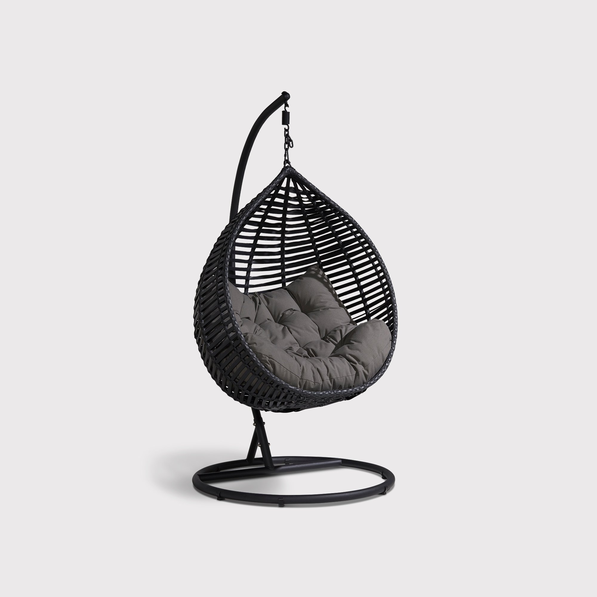 Garcia Hanging Egg Chair, Black | Barker & Stonehouse