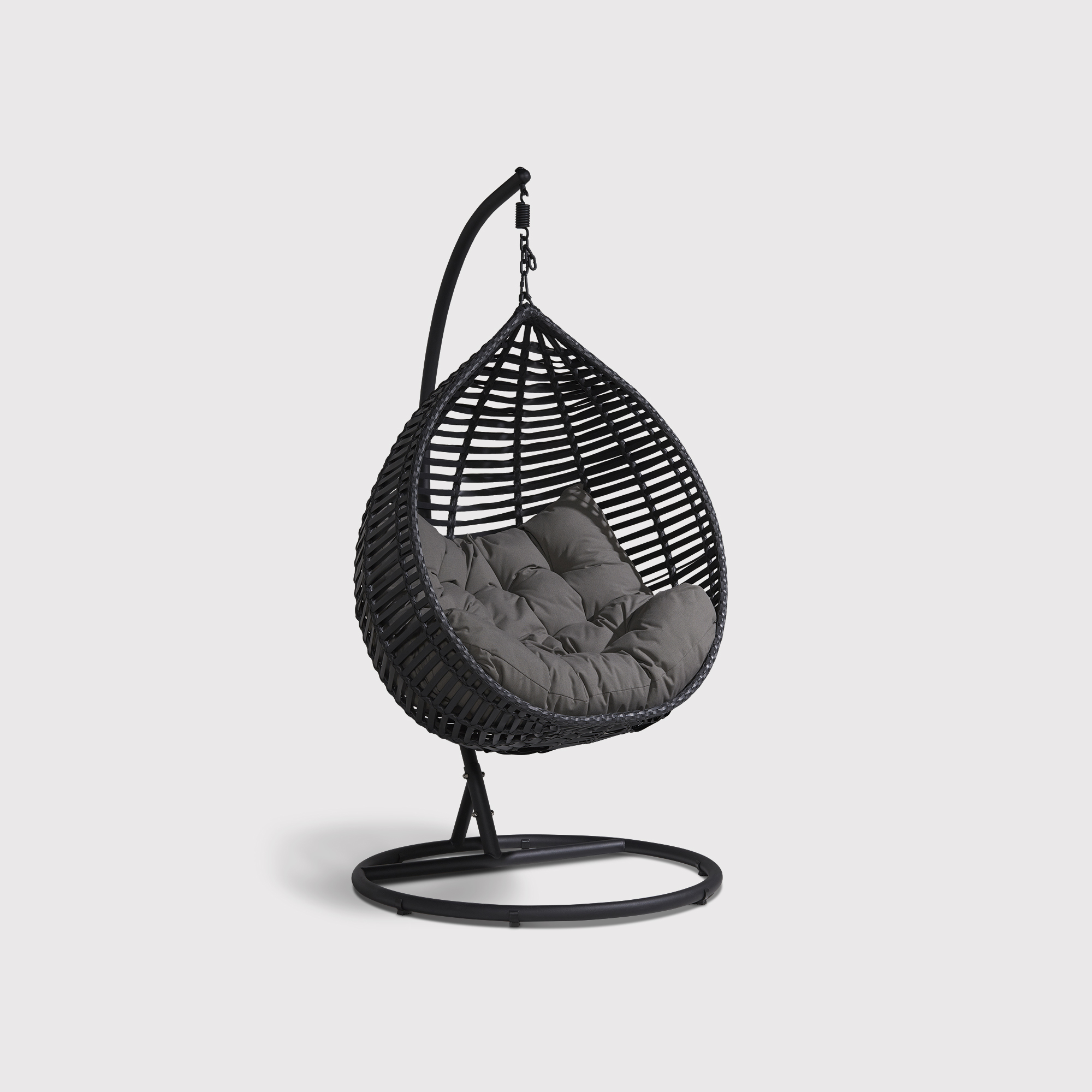 Garcia Hanging Egg Chair, Black | Barker & Stonehouse