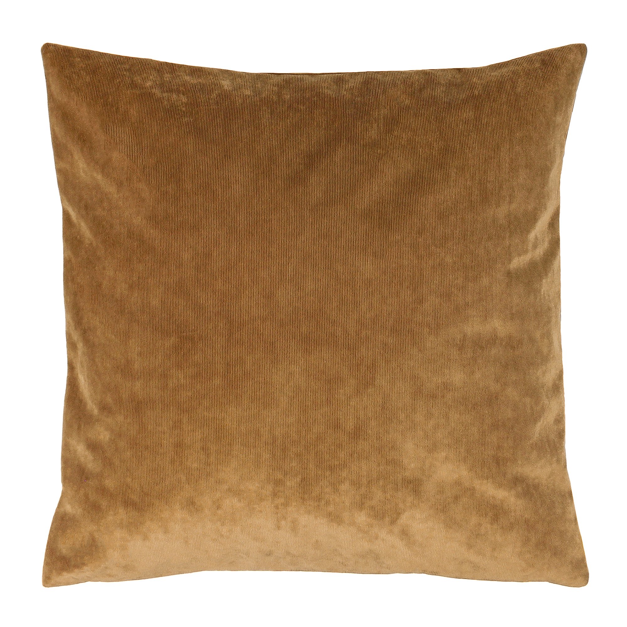 Golden Corduroy Cushion, Square, Brown | Barker & Stonehouse