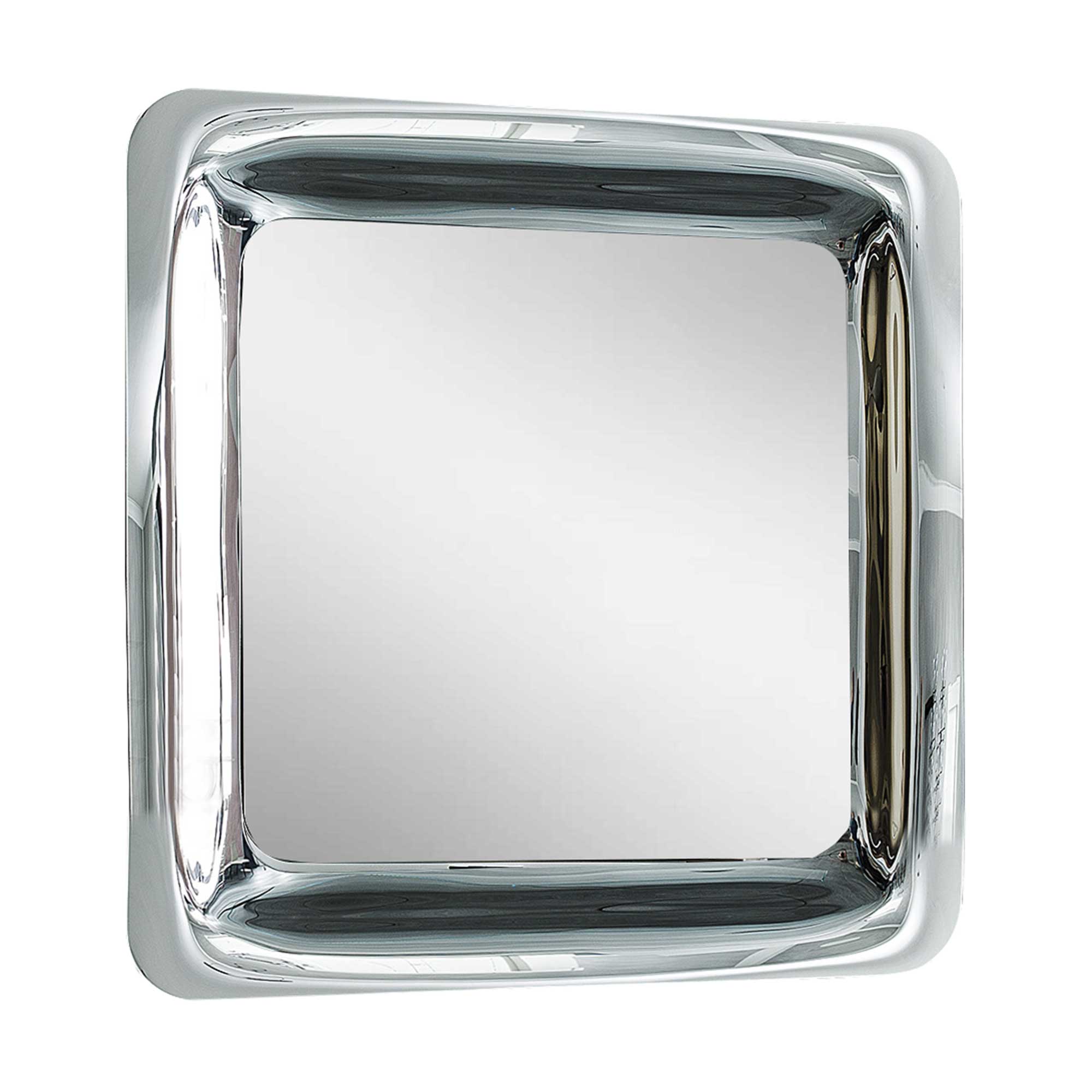 Cattelan Italia Glenn 120x120cm Mirror, Square, Silver | Barker & Stonehouse