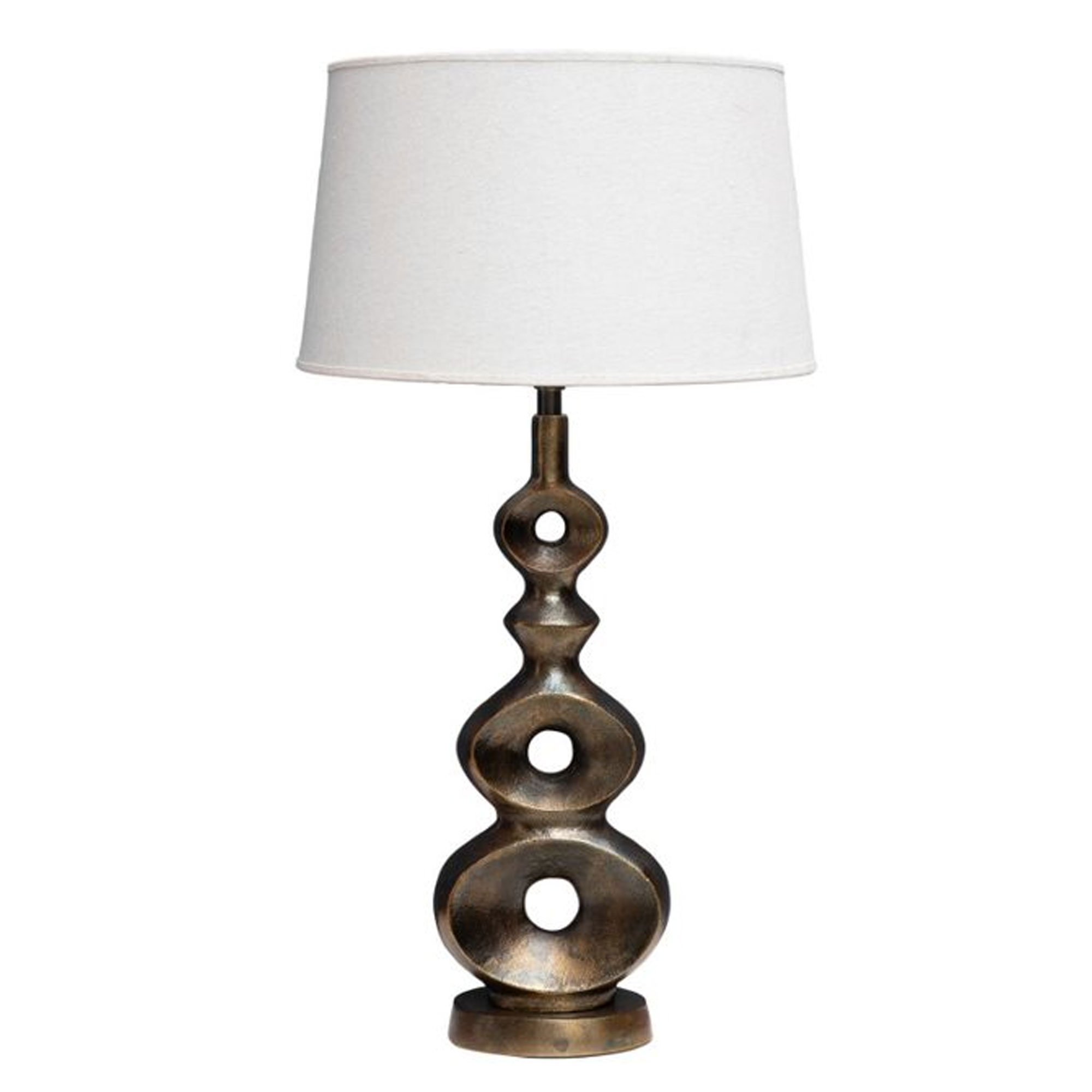 Brass Circles Table Lamp, Gold Metal | Barker & Stonehouse
