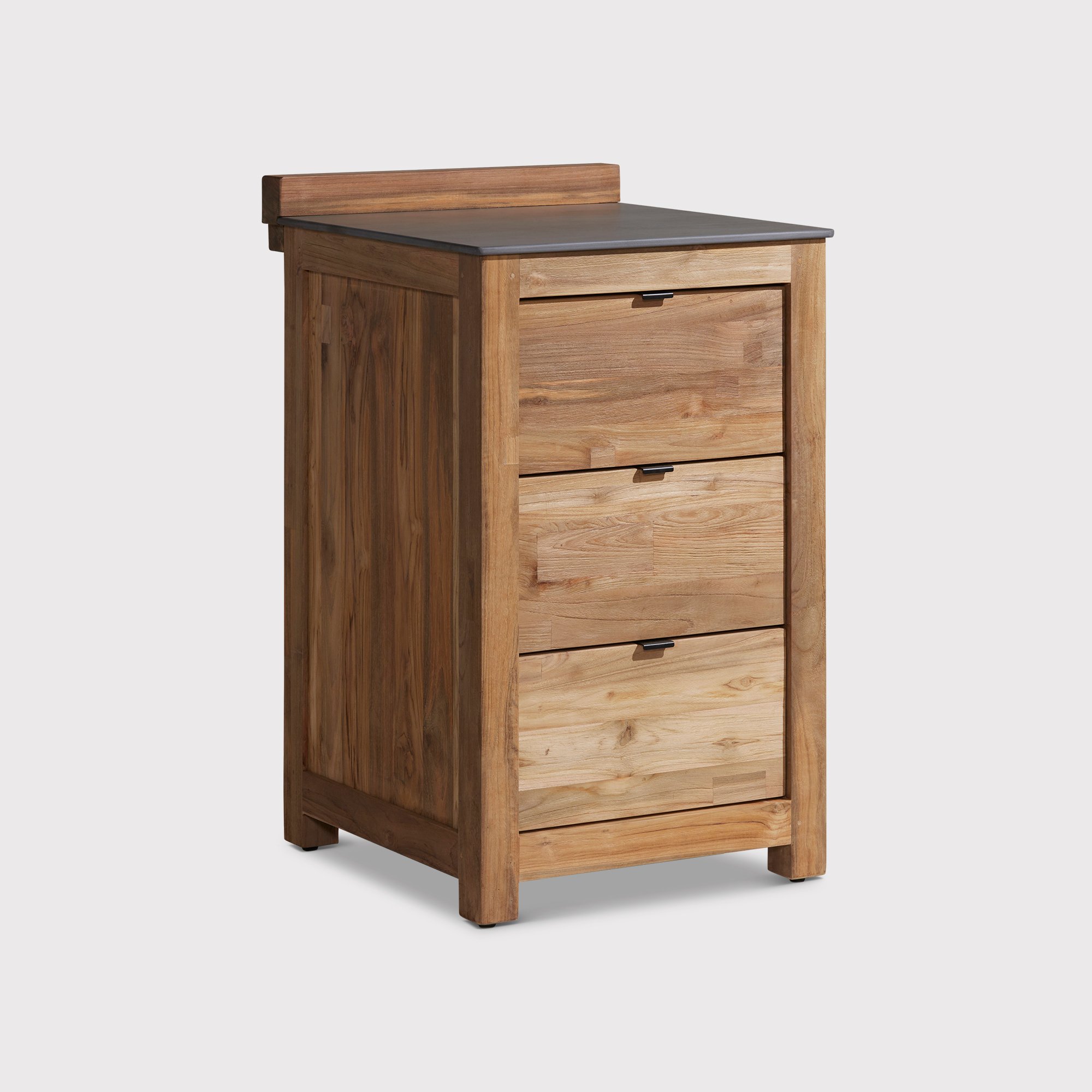 Grenada Grill Table With 3 Drawers, Neutral | Barker & Stonehouse