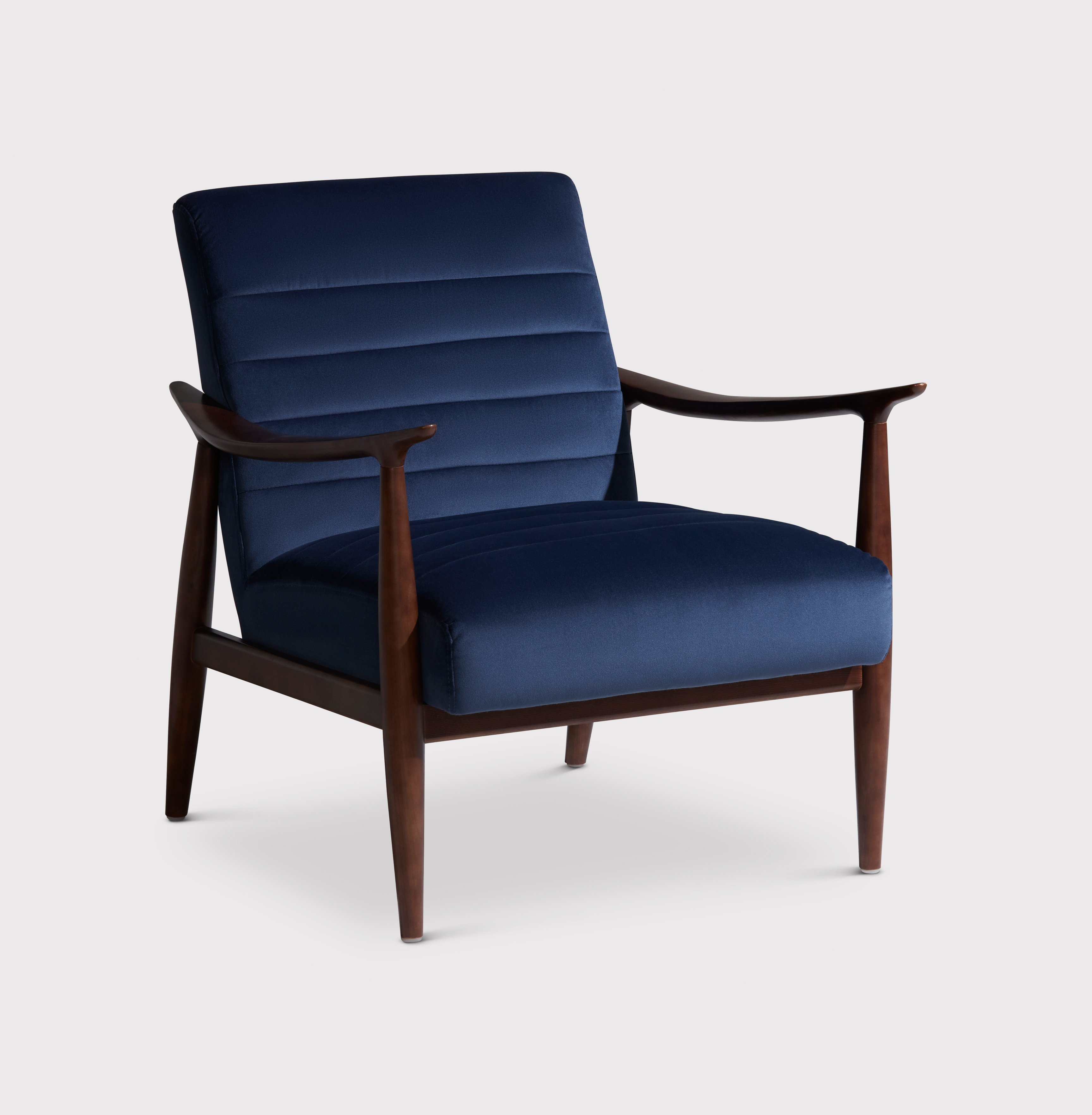 Photo of Hockney armchair in navy fabric