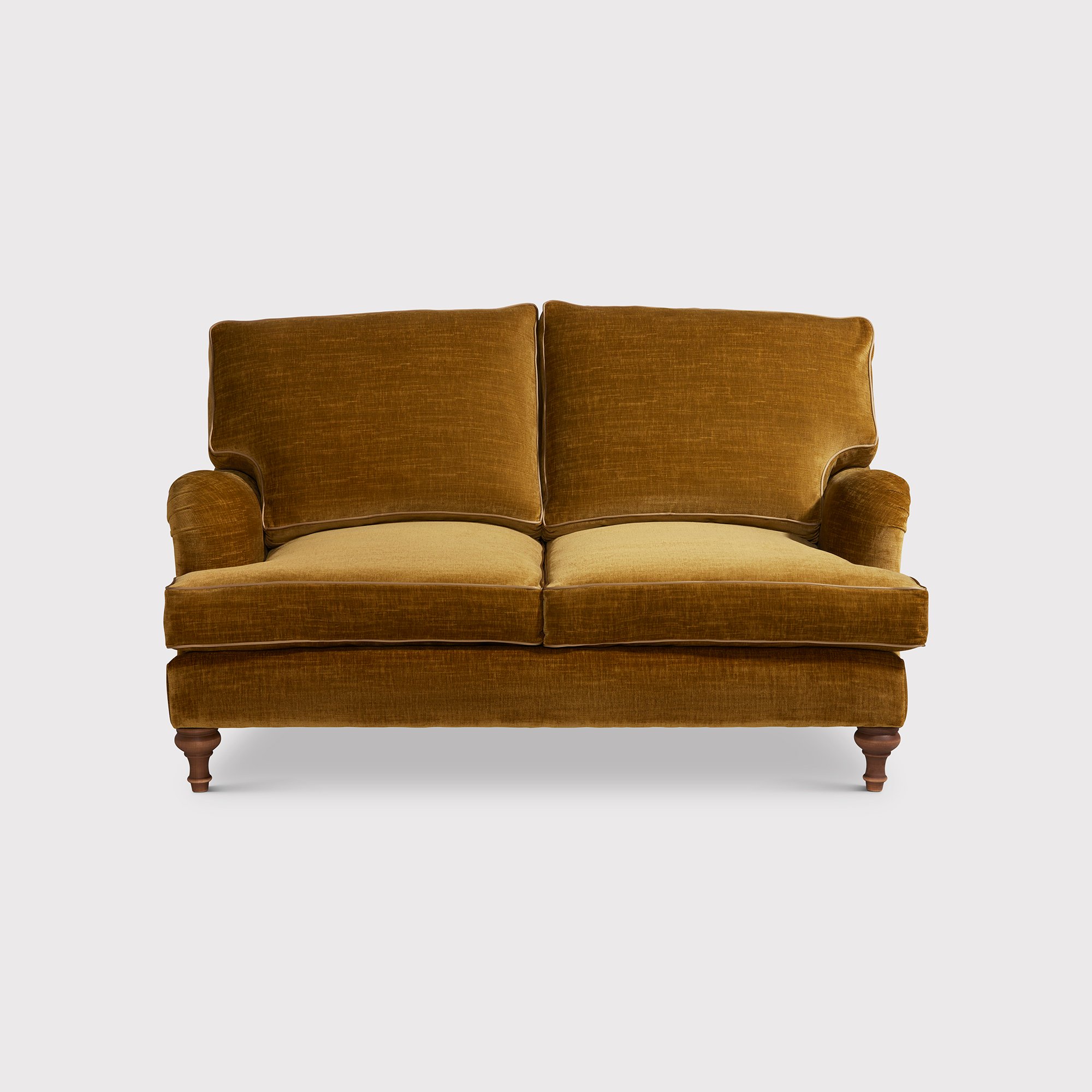 Hamilton 2 Seater Sofa Cushion Back, Gold | Barker & Stonehouse