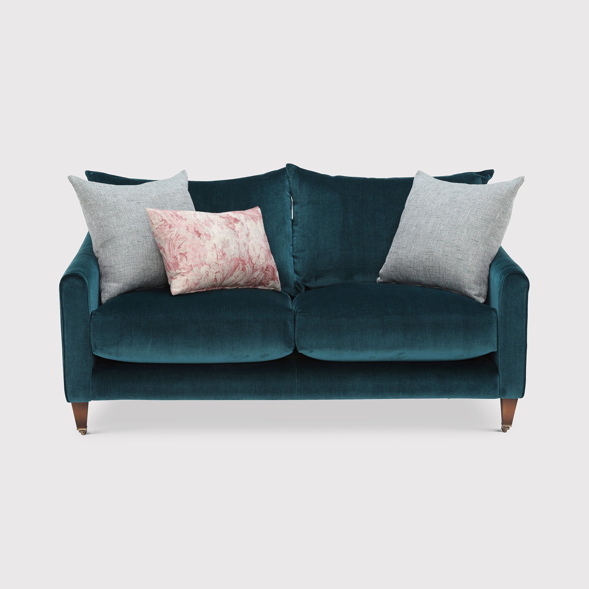 Harling 3 Seater Sofa, Teal Fabric | Barker & Stonehouse