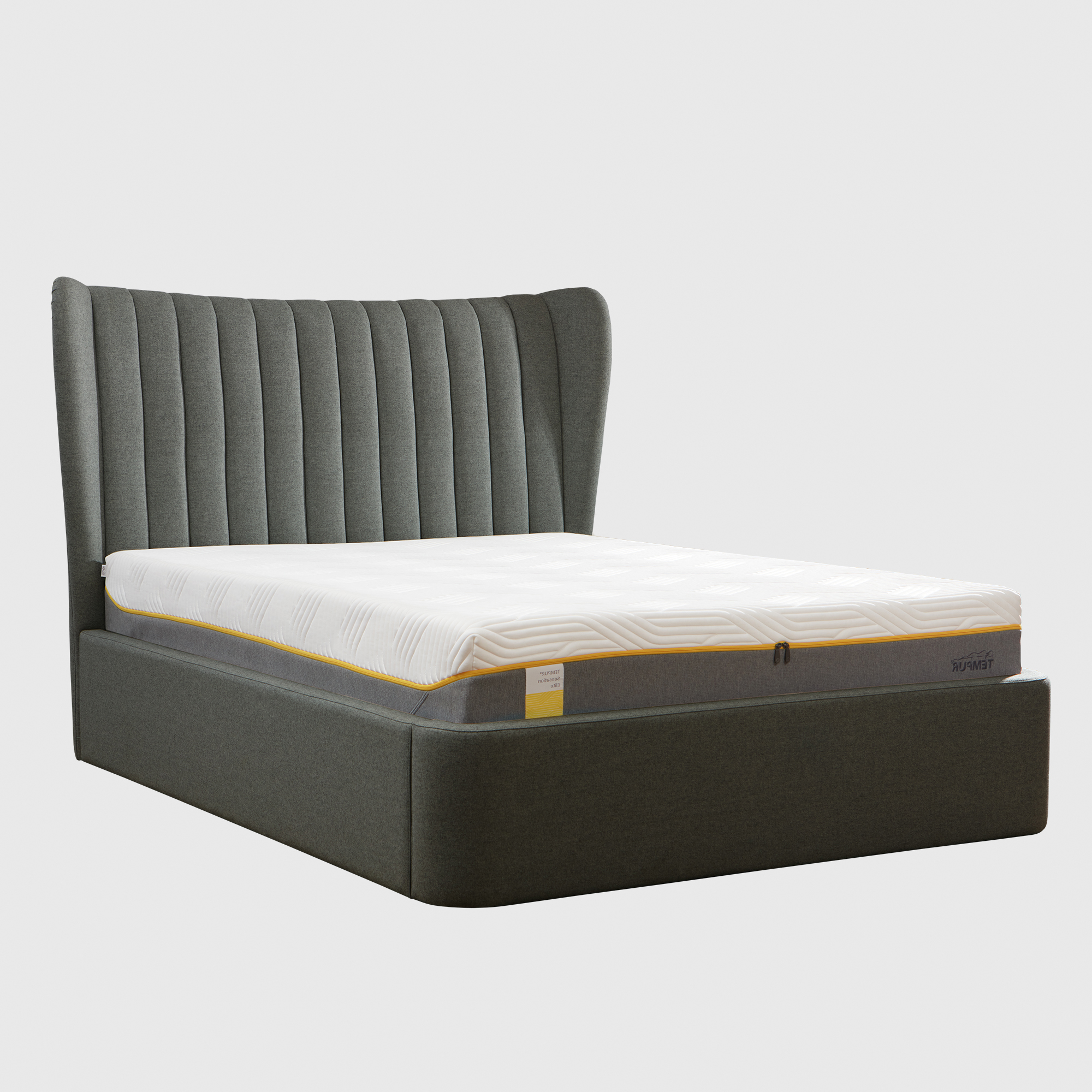 Tempur Horton Ottoman 150x200cm Bed, Black | King | Barker & Stonehouse