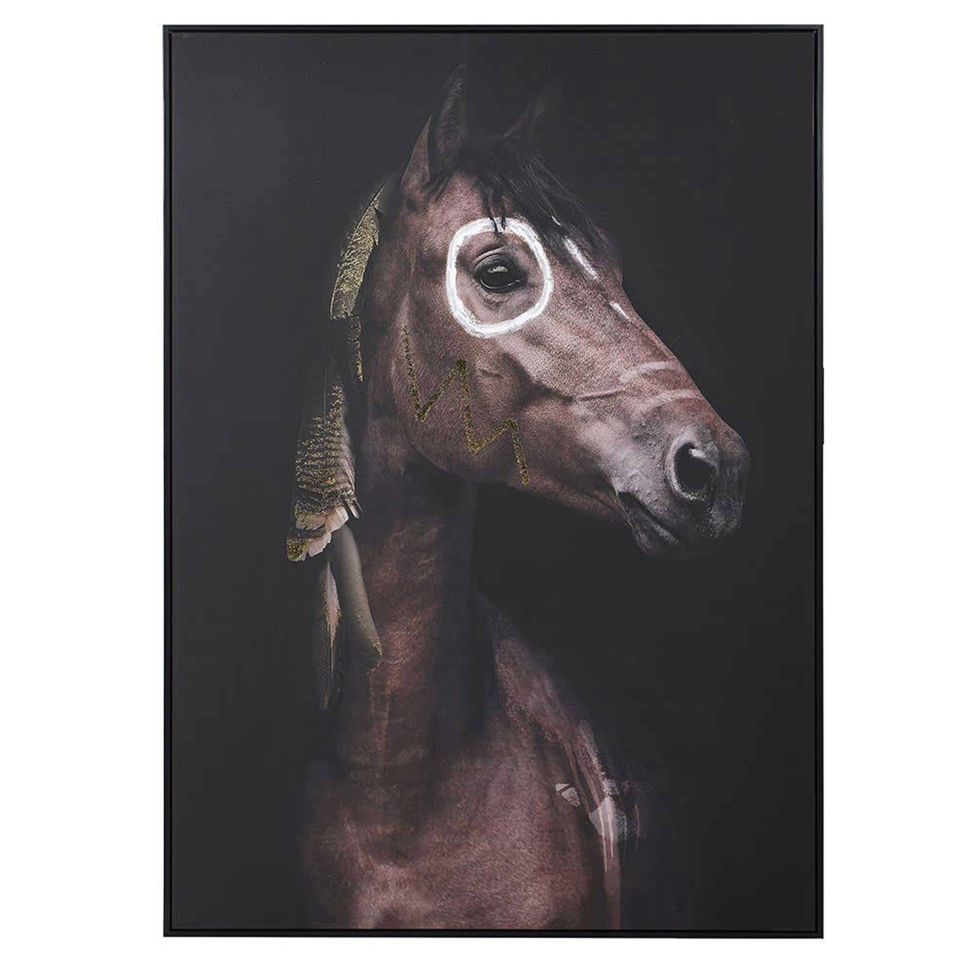 Horse Canvas Print, Square, Brown | Barker & Stonehouse