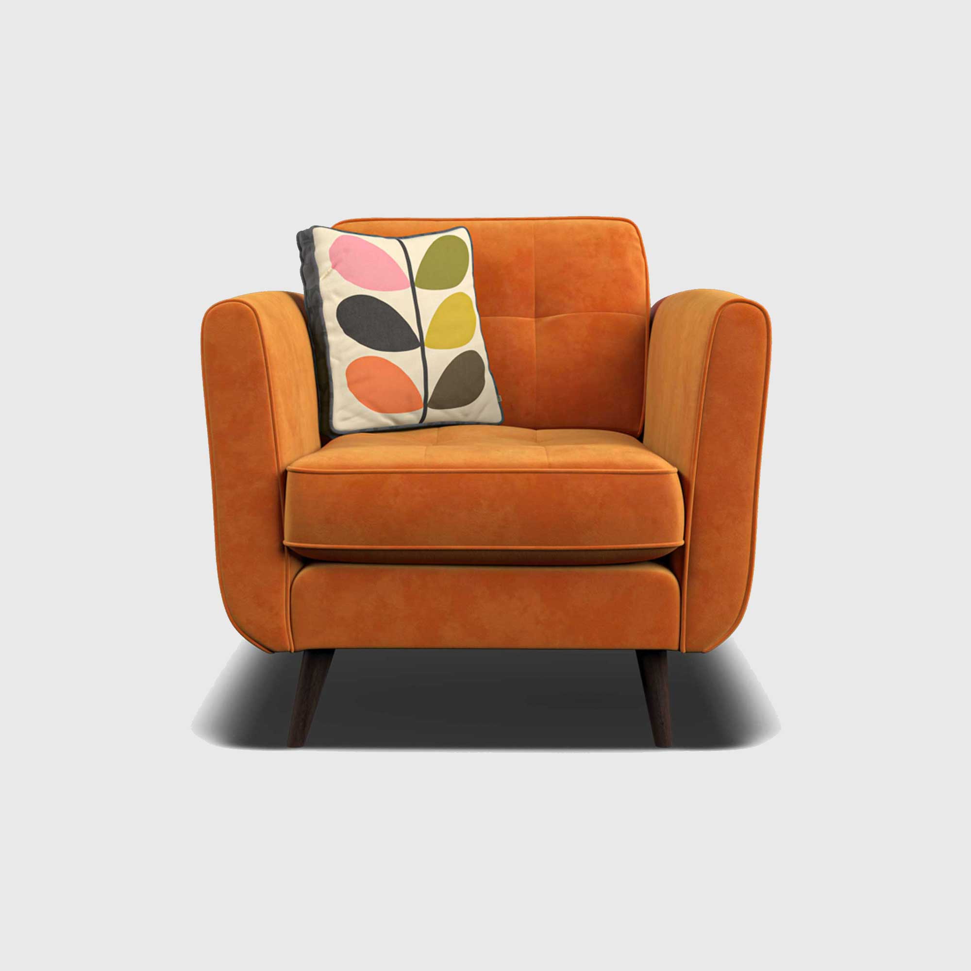 Orla Kiely Ivy Armchair, Orange Fabric | Barker & Stonehouse