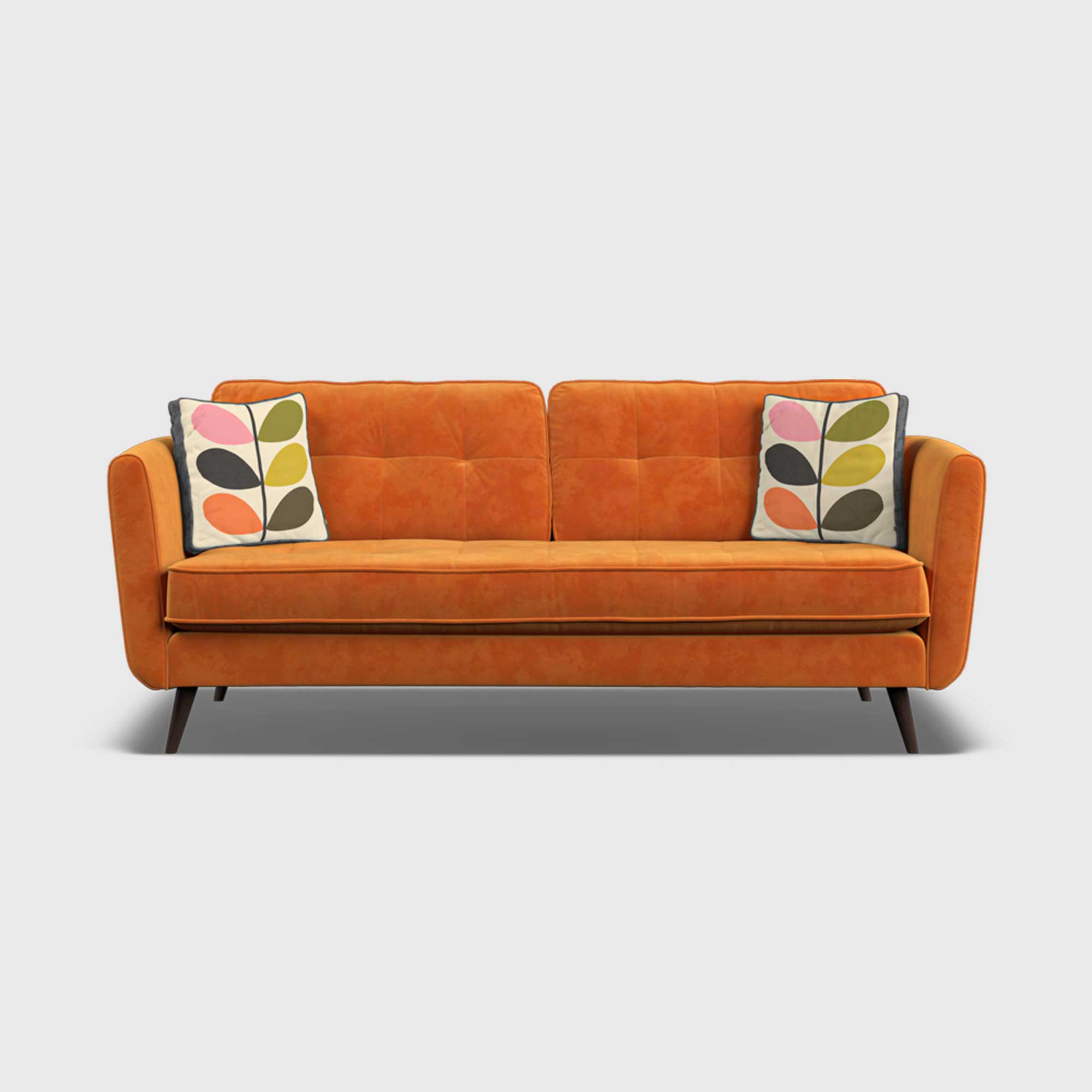 Orla Kiely Ivy Large Sofa, Orange Fabric | Barker & Stonehouse