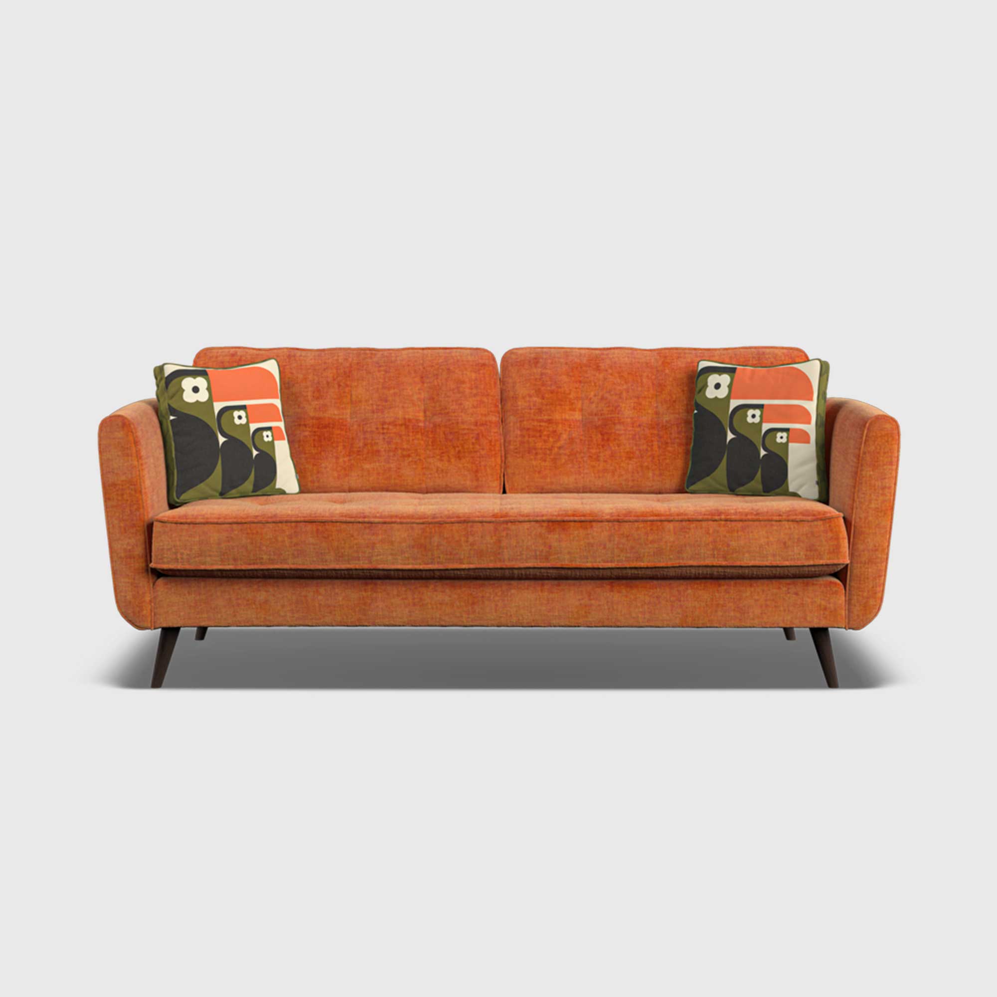 Orla Kiely Ivy Large Sofa, Orange Fabric | Barker & Stonehouse