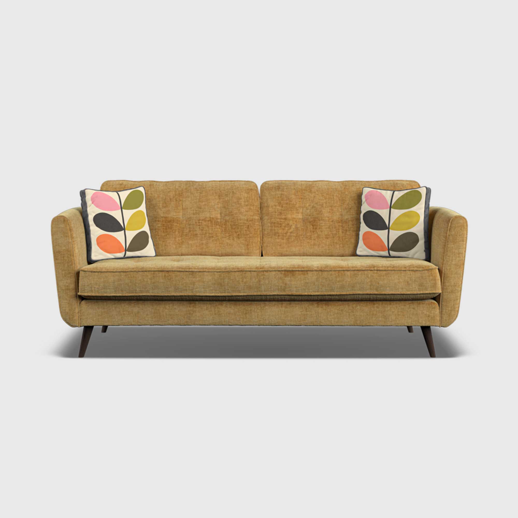 Orla Kiely Ivy Large Sofa, Yellow Fabric | Barker & Stonehouse
