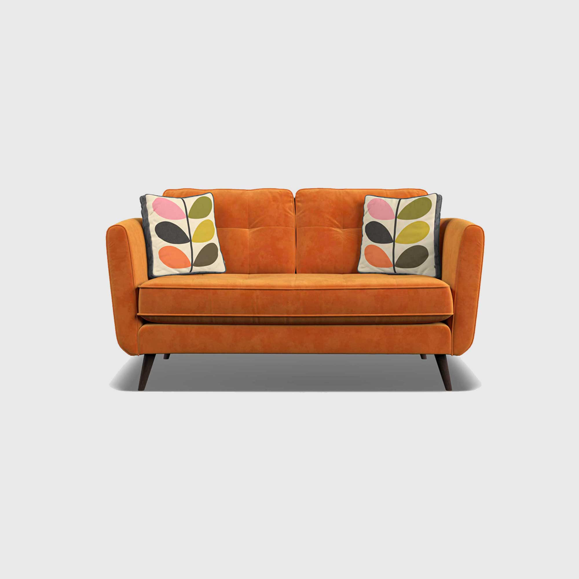 Orla Kiely Ivy Small Sofa, Orange Fabric | Barker & Stonehouse