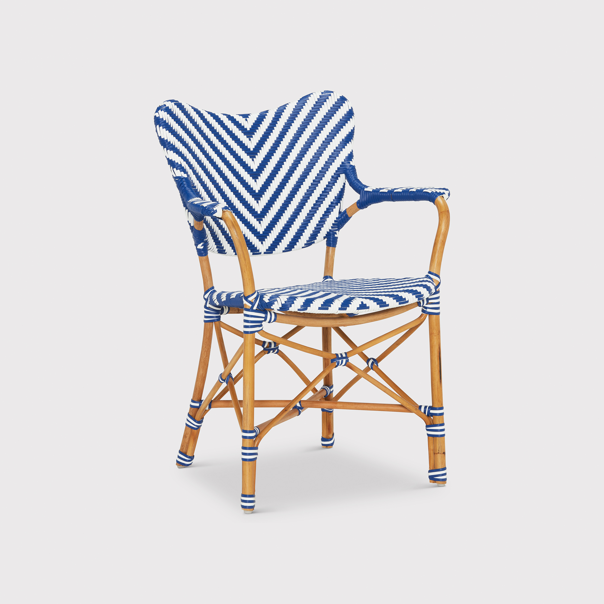 Keris Arm Dining Dining Chair With Arms, Blue | Barker & Stonehouse