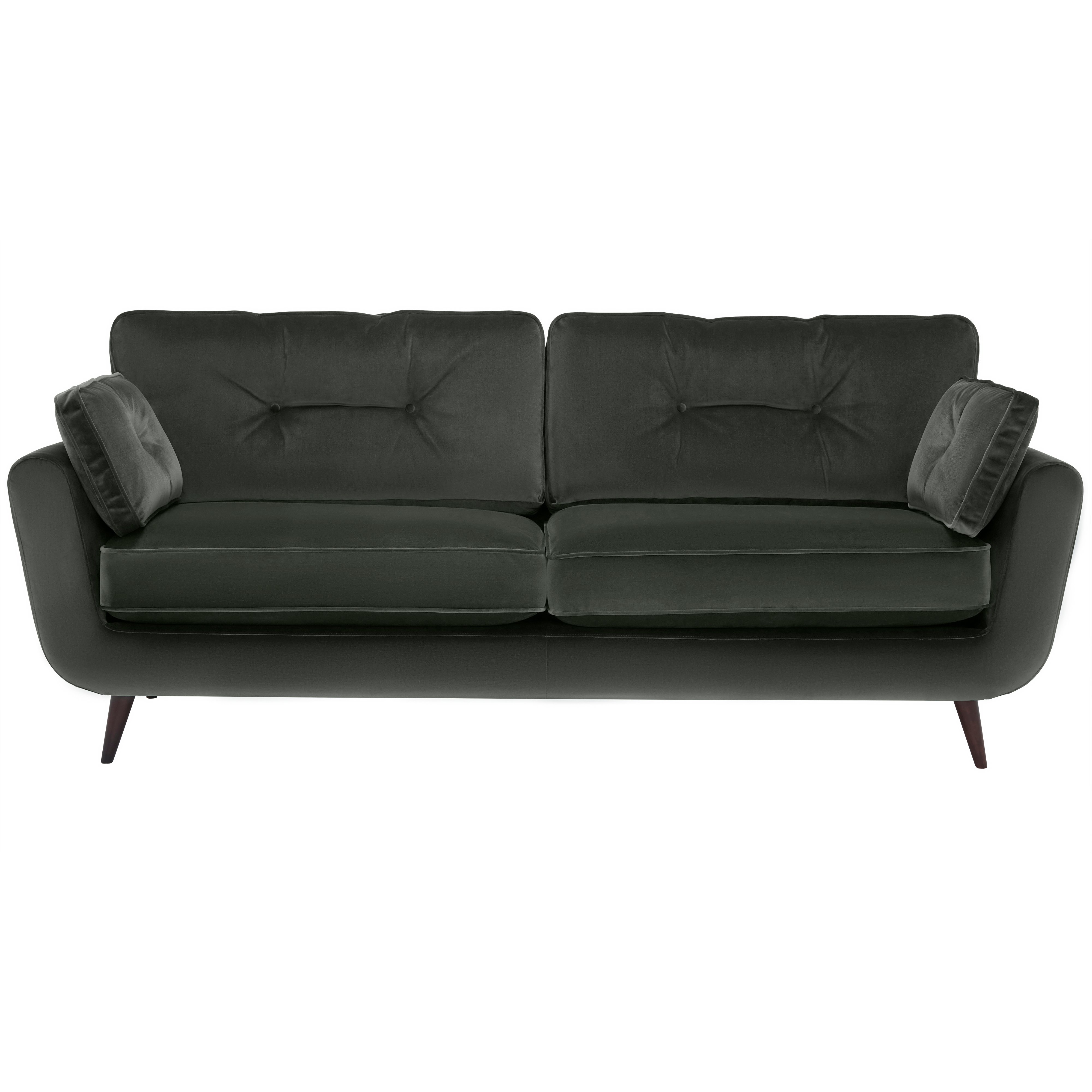 Lotus Large Sofa, Grey Velvet | Barker & Stonehouse