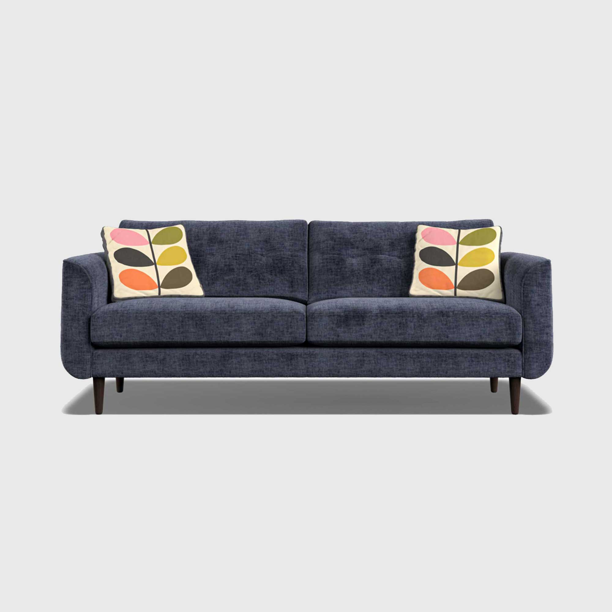Orla Kiely Linden Large Sofa, Blue Fabric | Barker & Stonehouse