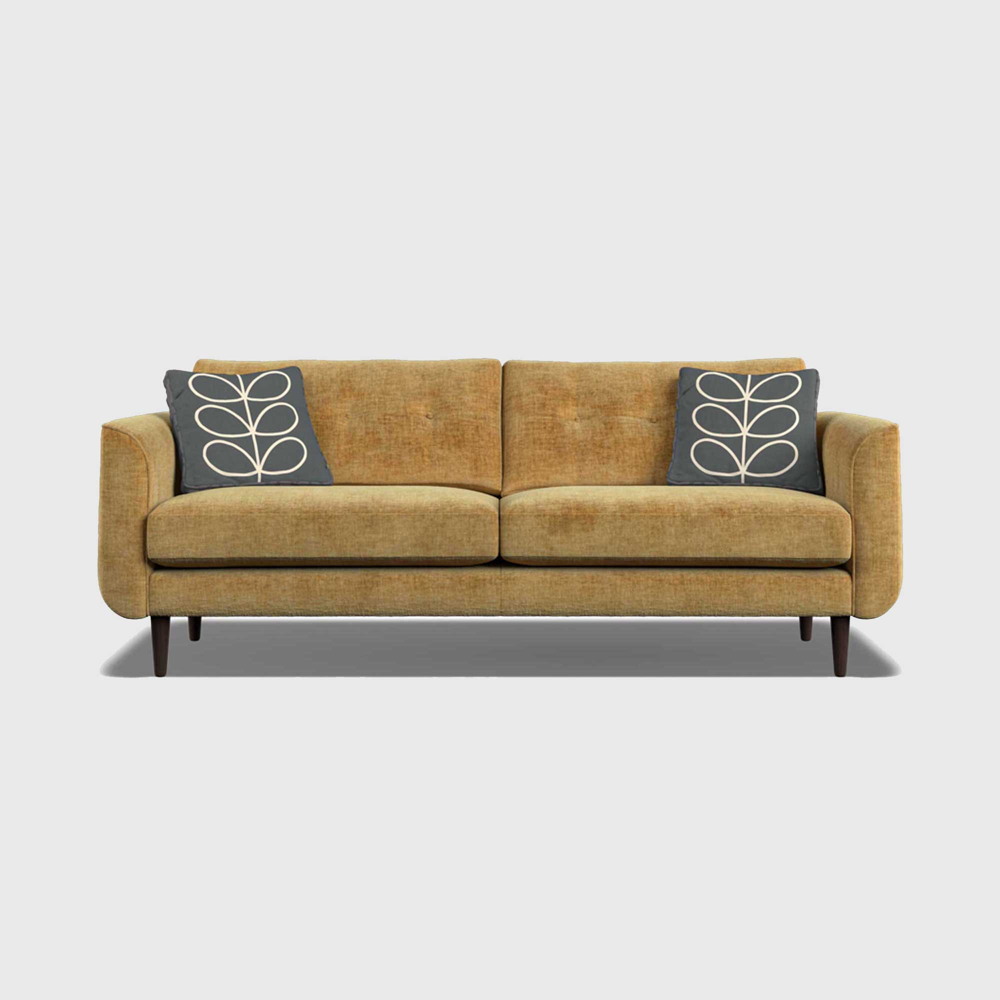Orla Kiely Linden Large Sofa, Yellow Fabric | Barker & Stonehouse
