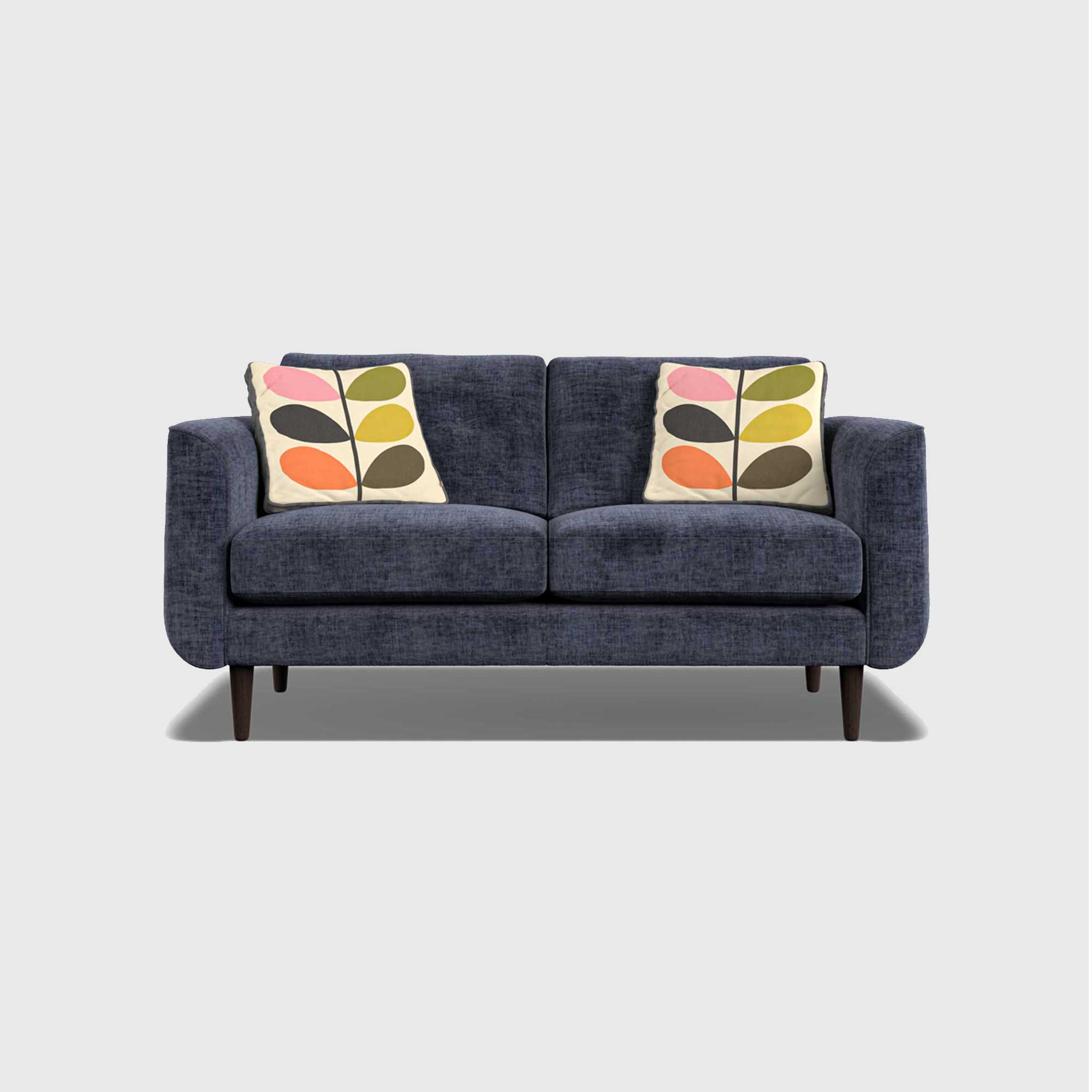 Orla Kiely Linden Small Sofa, Blue Fabric | Barker & Stonehouse