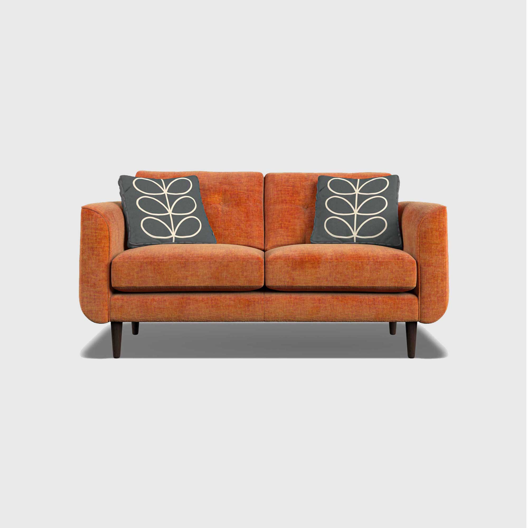 Orla Kiely Linden Small Sofa, Orange Fabric | Barker & Stonehouse