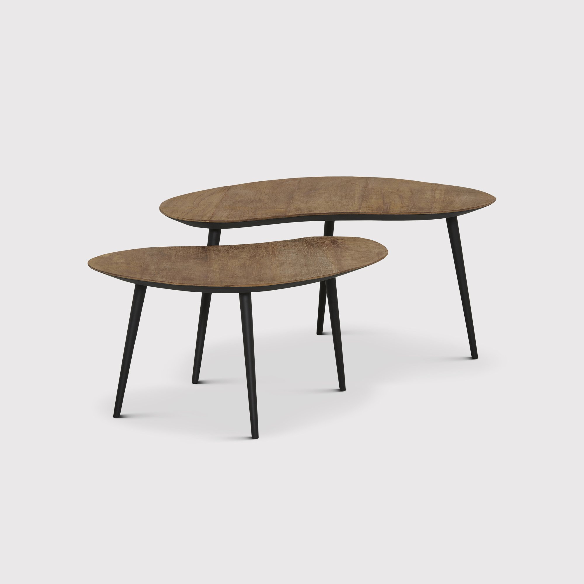 Lagom Set Of 2 Coffee Tables, Teak Wood | Barker & Stonehouse