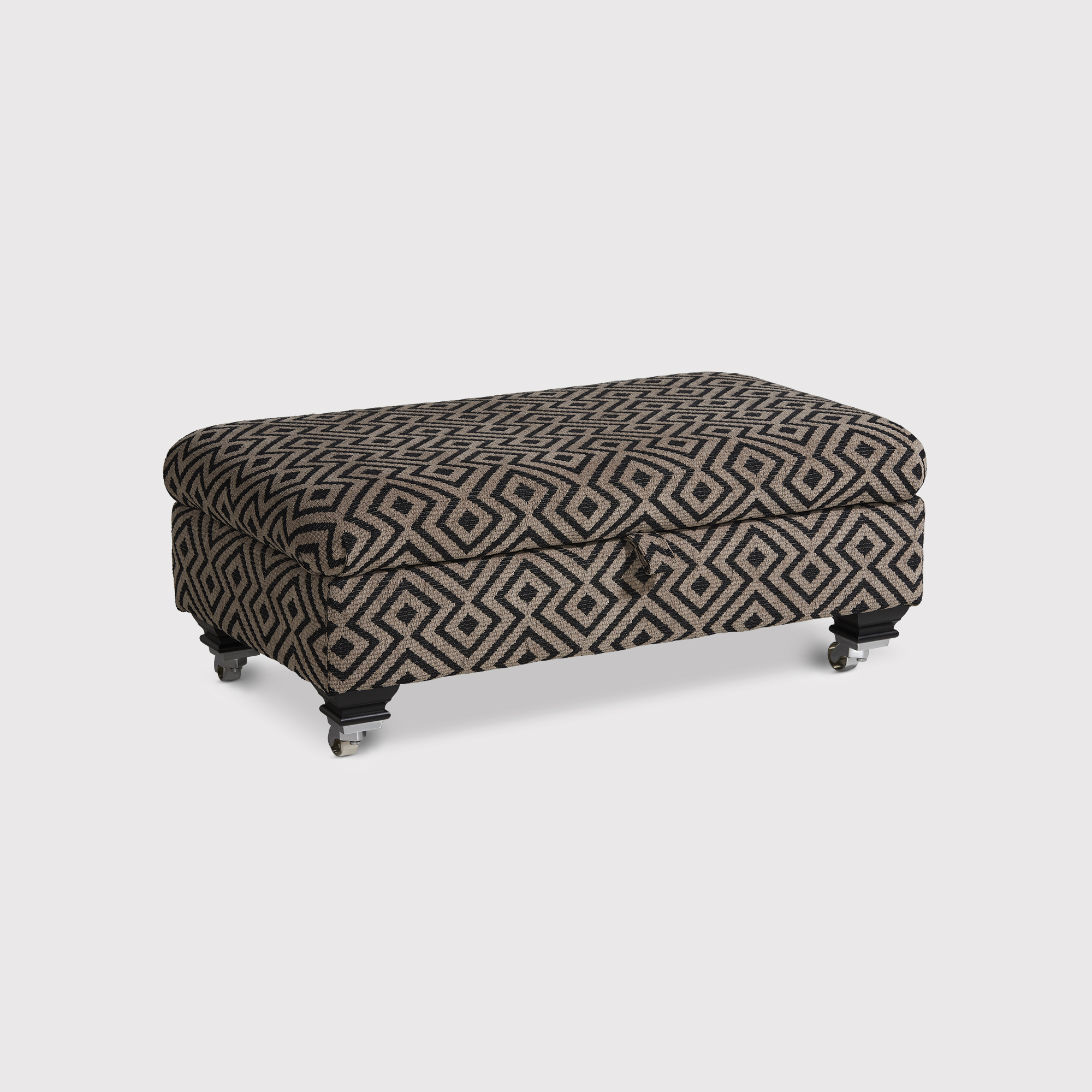 Lassington Legged Ottoman, Brown Fabric | Barker & Stonehouse