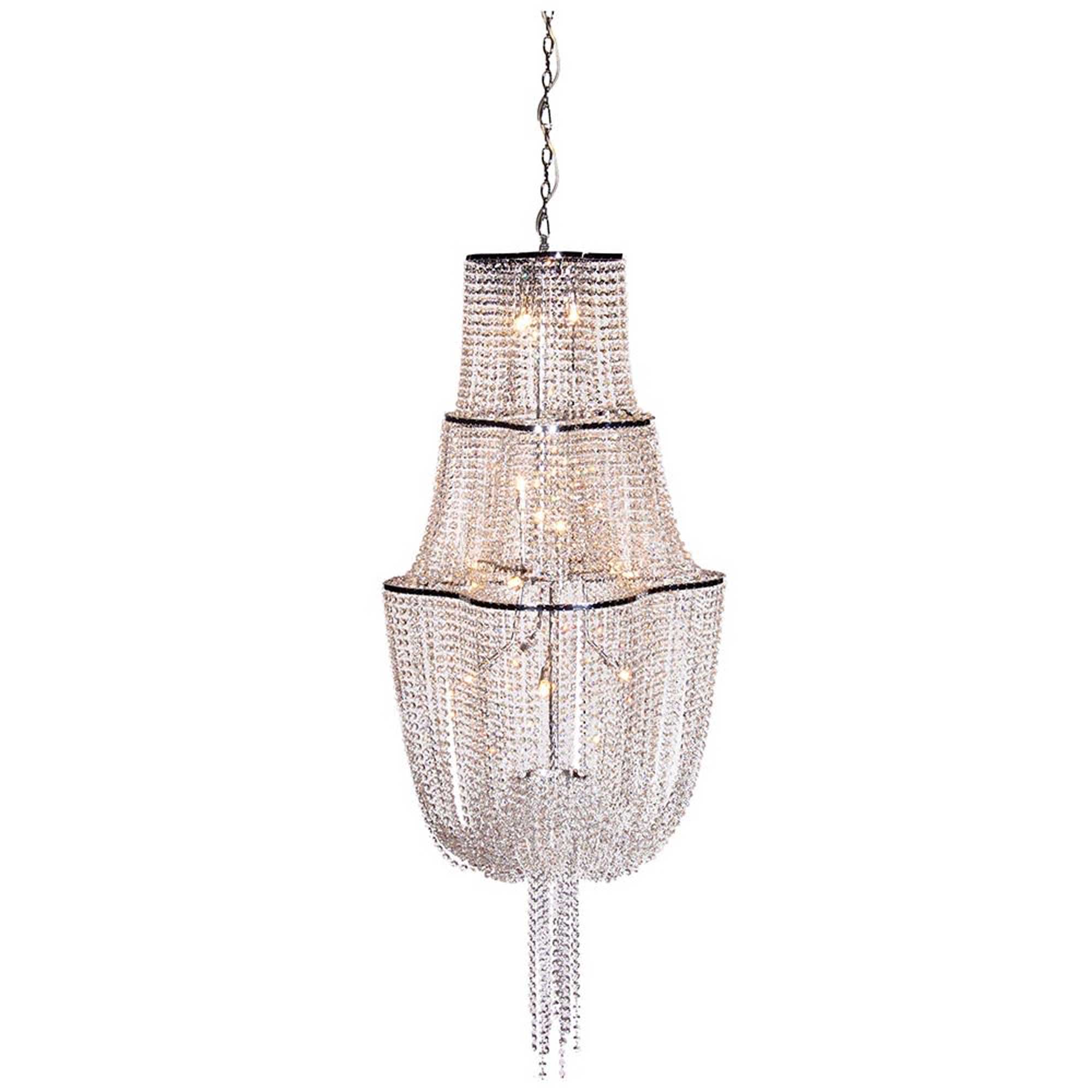 Lge Crystal Drop Chandelier, Clear | Barker & Stonehouse