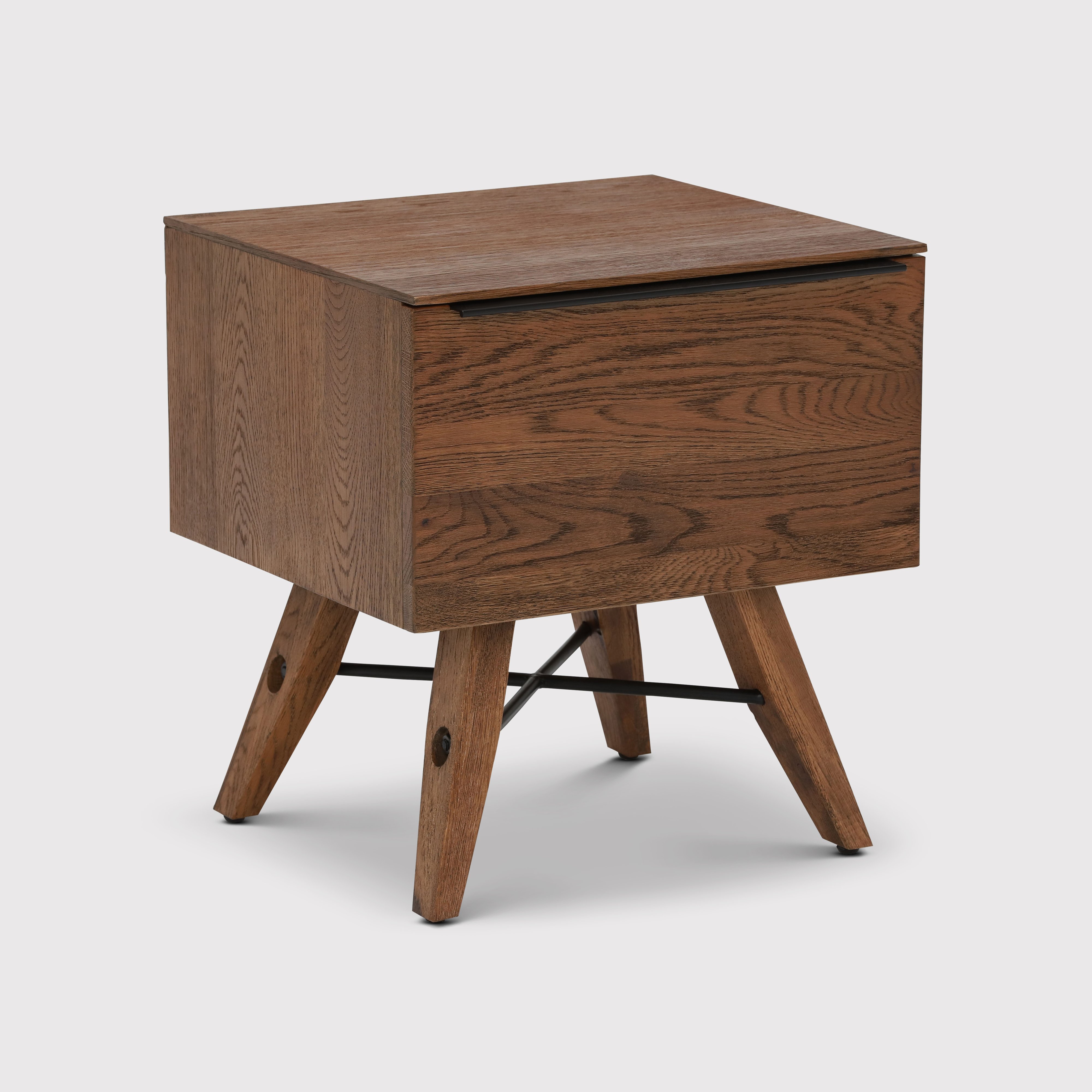 Legna 1 Drawer Bedside Table, Oak Wood | Barker & Stonehouse