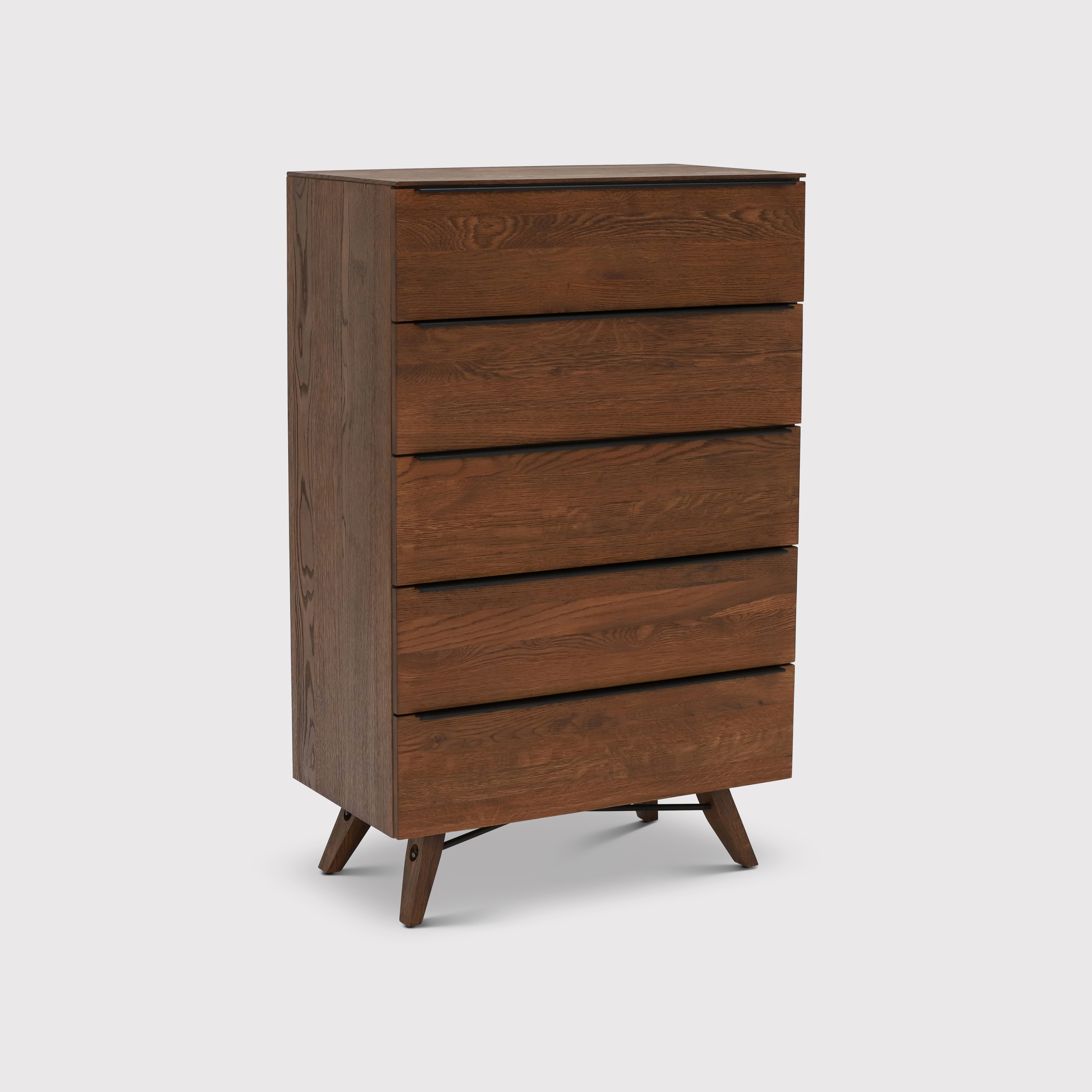 Legna 5 Drawer Tall Chest, Brown | Barker & Stonehouse