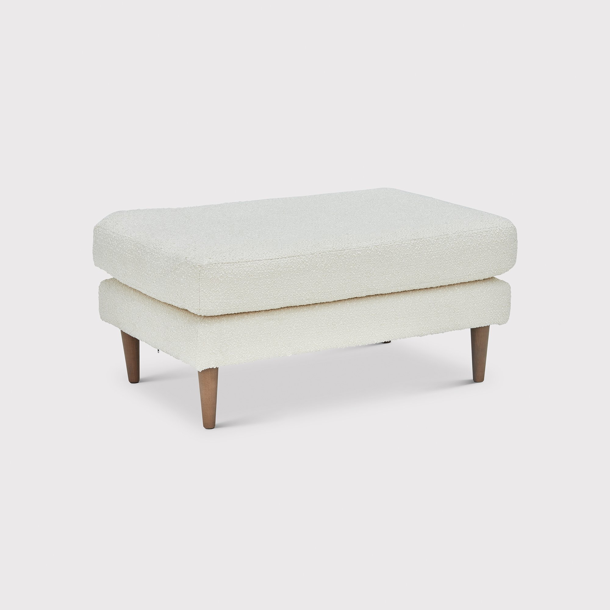 Levico Footstool With Foam, Neutral Fabric | Barker & Stonehouse