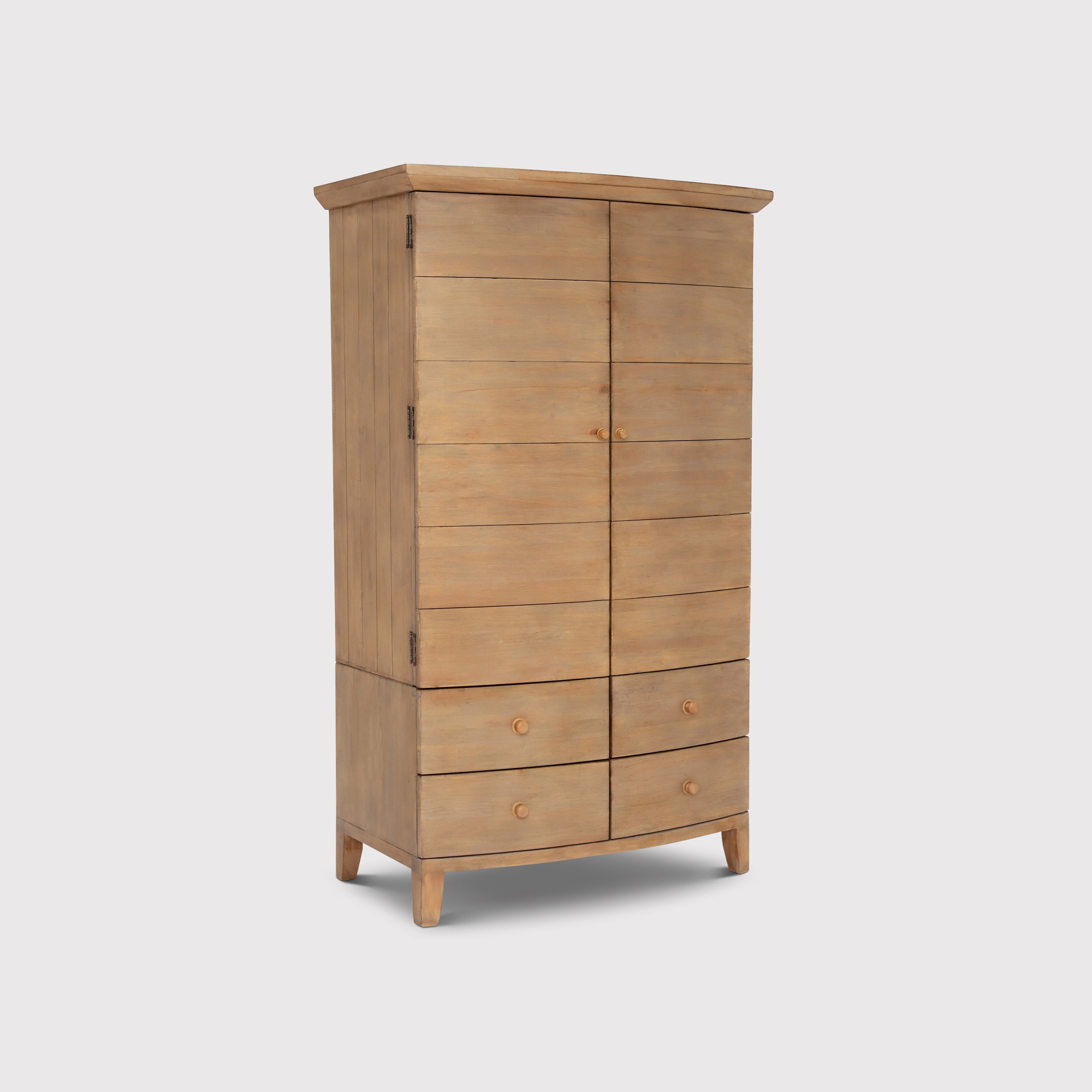 Lewes Wardrobe With 4 Drawer Base, Brown | Barker & Stonehouse