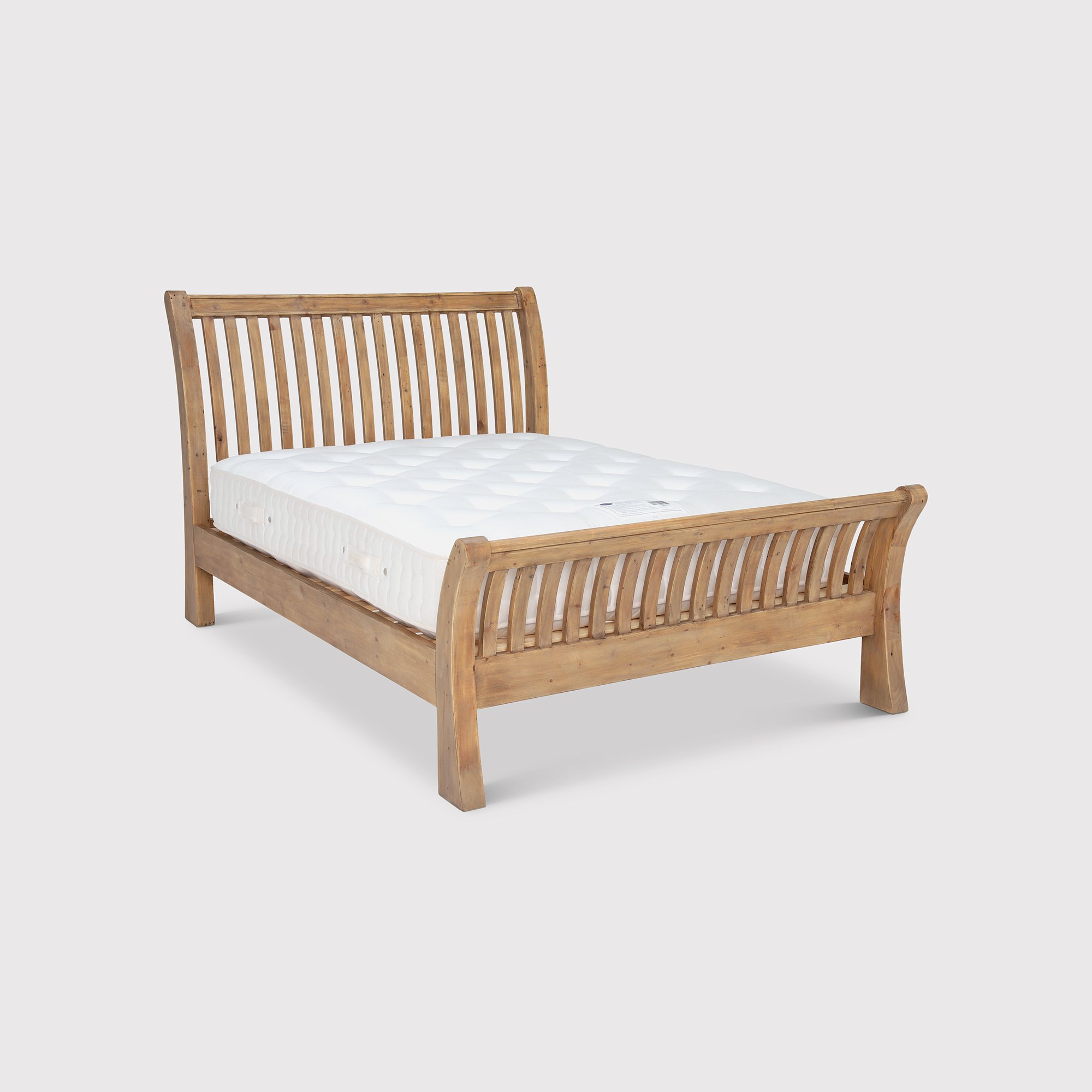 Lewes King Bedframe to fit mattress size 150cm x 200cm, Brown | Barker & Stonehouse